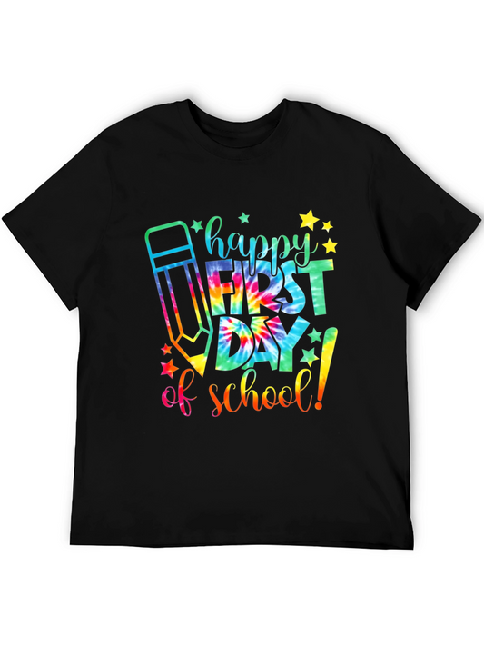 Happy First Day of School Tie-Dye T-Shirt