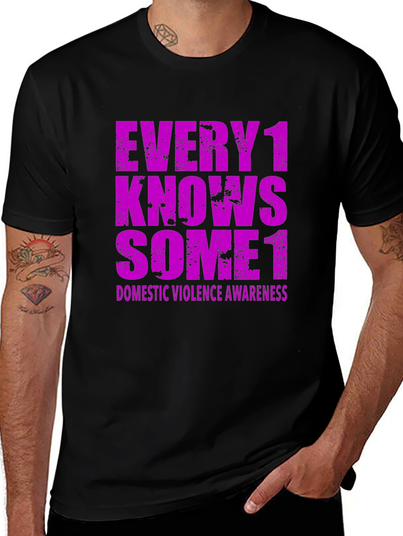 Every1 Knows Some1 Domestic Violence Awareness T-Shirt