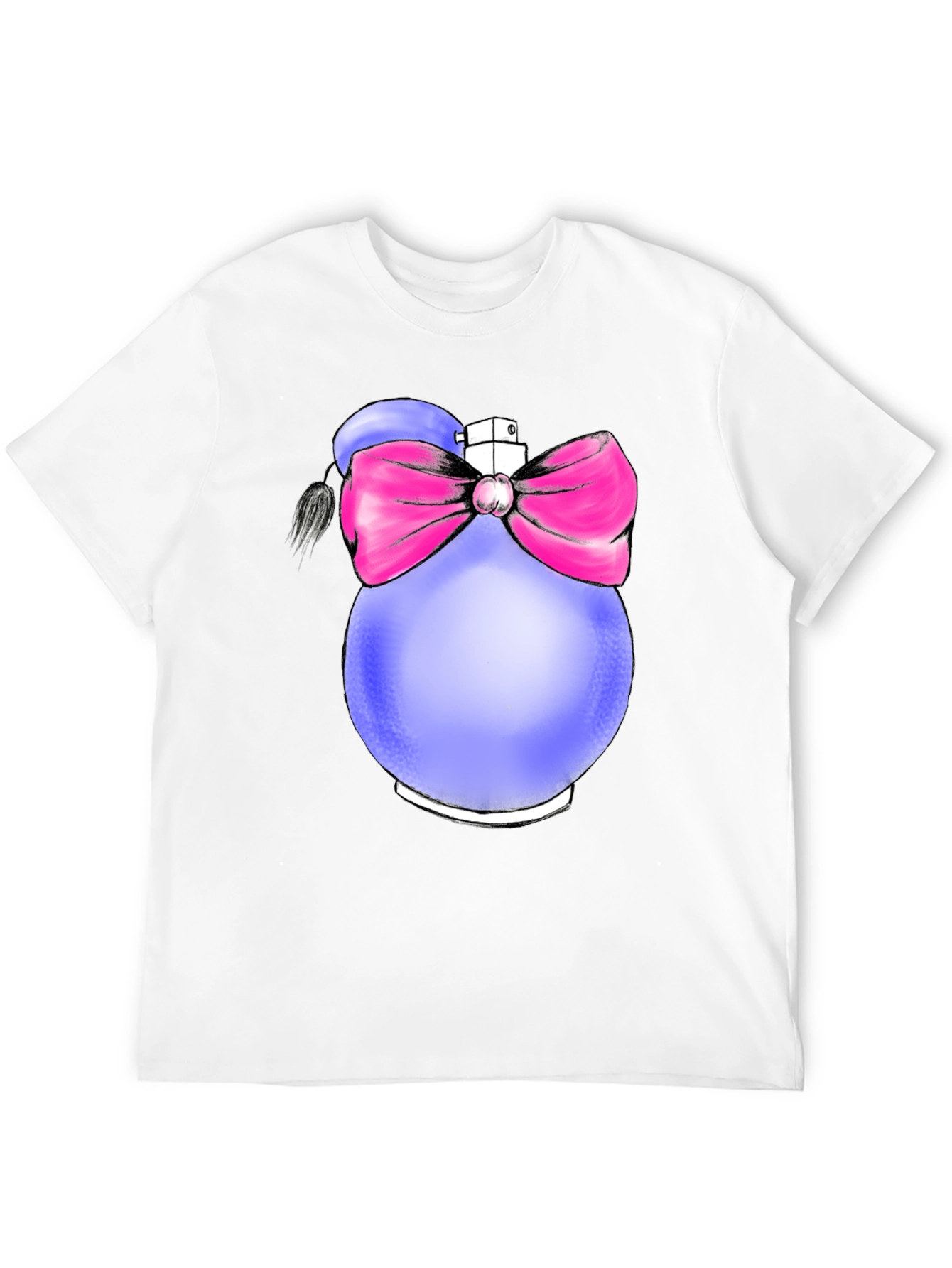 Perfume Bottle Graphic T-Shirt - Novelty Fashion Tee
