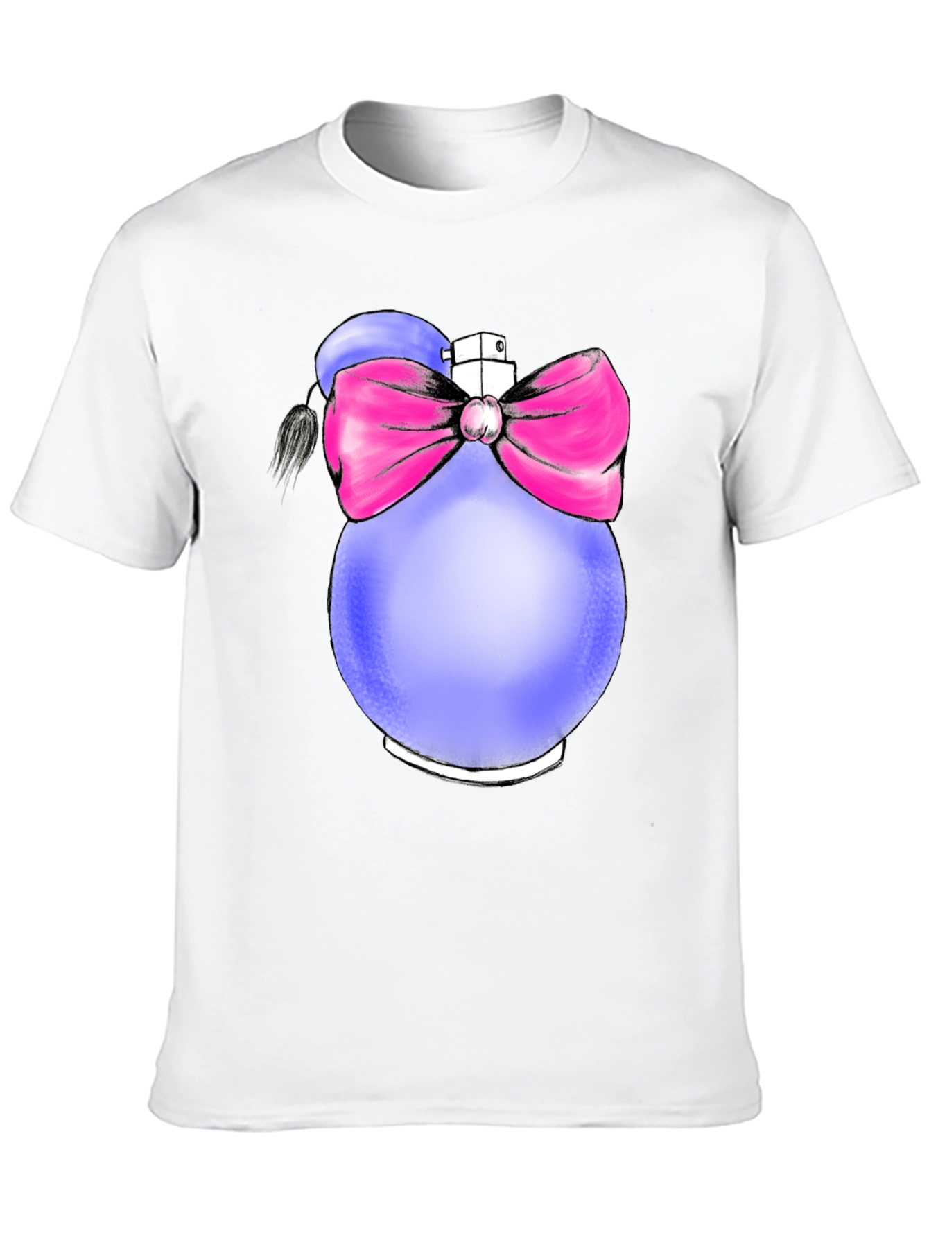 Perfume Bottle Graphic T-Shirt - Novelty Fashion Tee