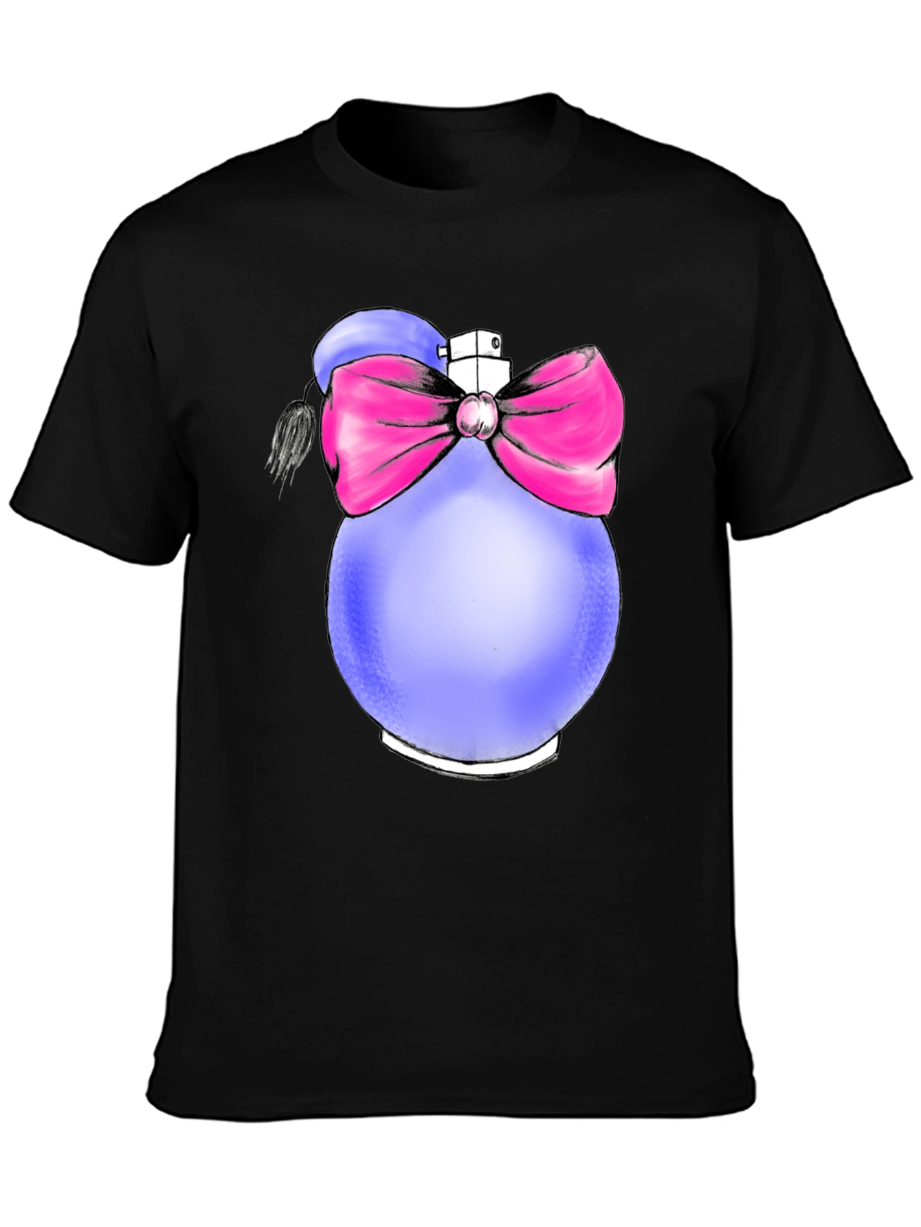 Perfume Bottle Graphic T-Shirt - Novelty Fashion Tee
