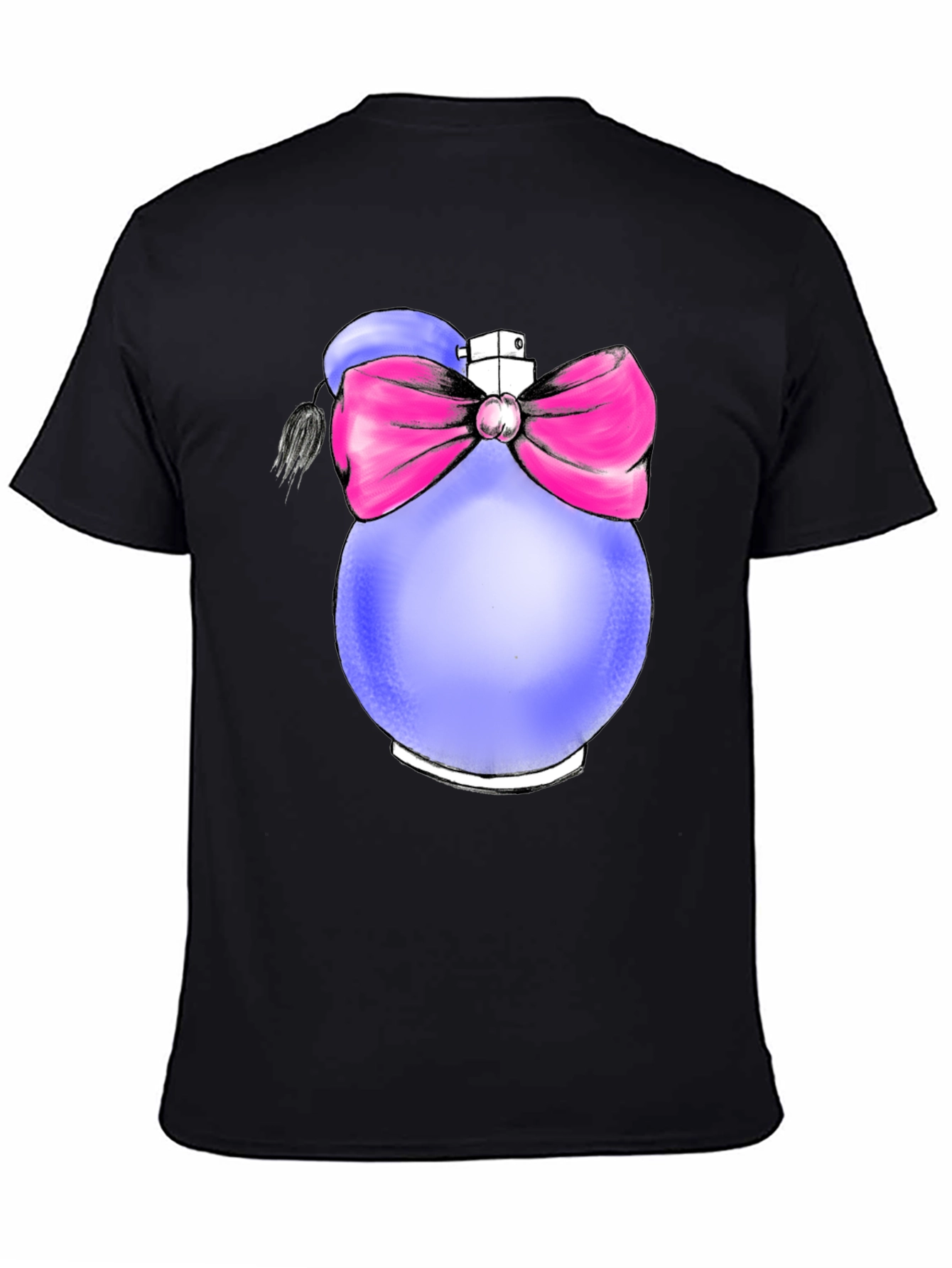 Perfume Bottle Graphic T-Shirt - Novelty Fashion Tee