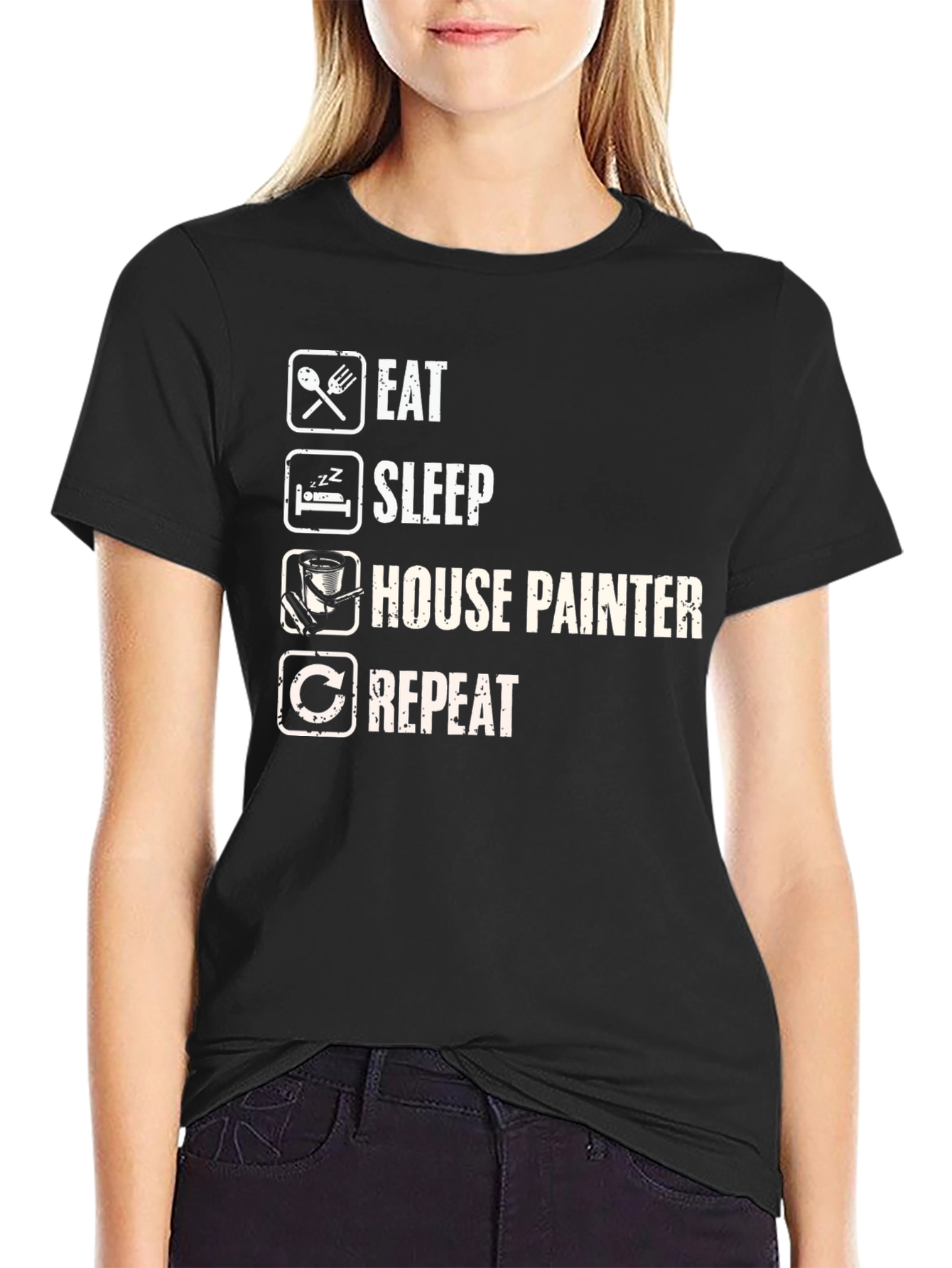 Eat Sleep House Painter Repeat Funny T-Shirt