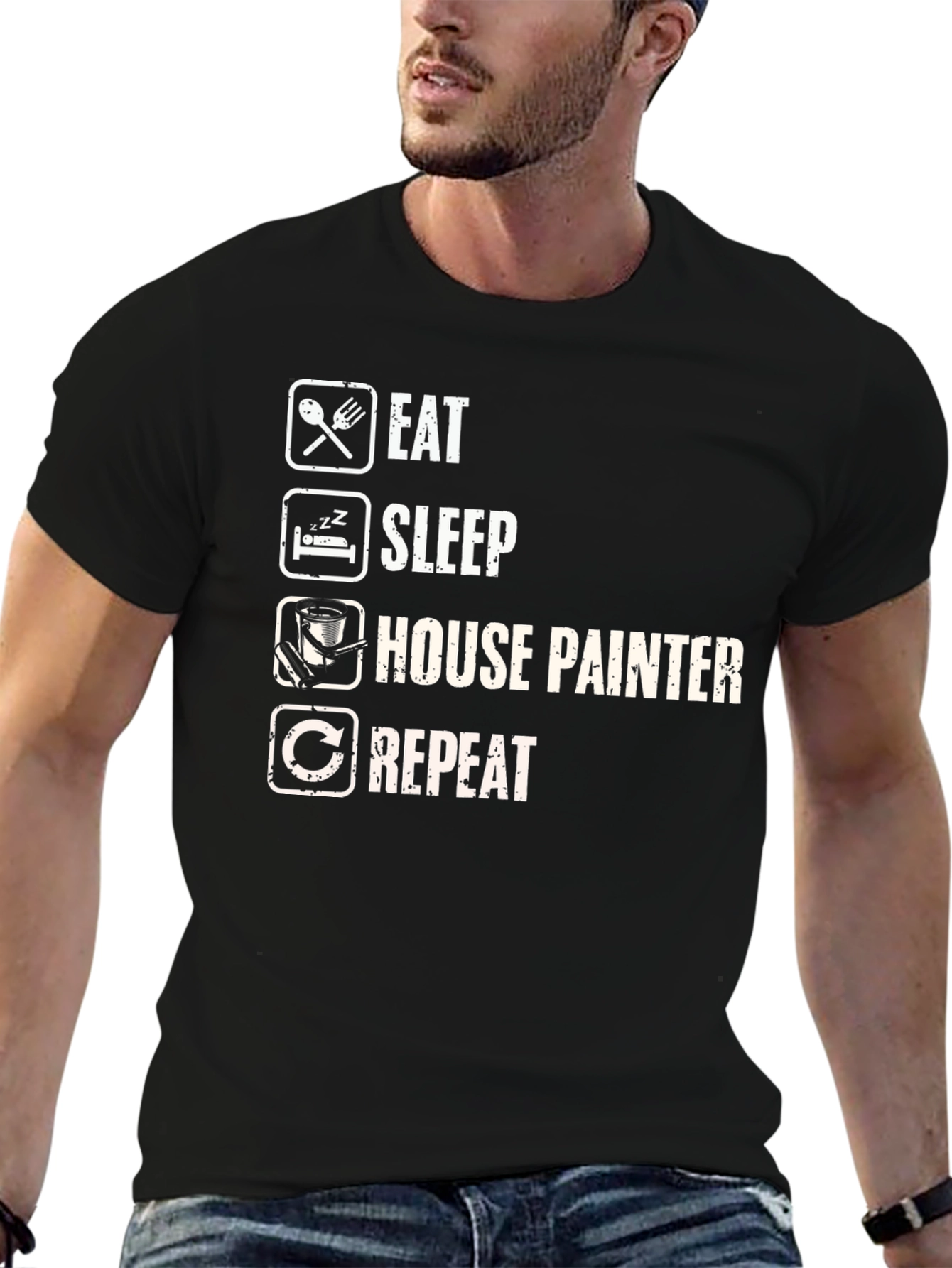 Eat Sleep House Painter Repeat Funny T-Shirt