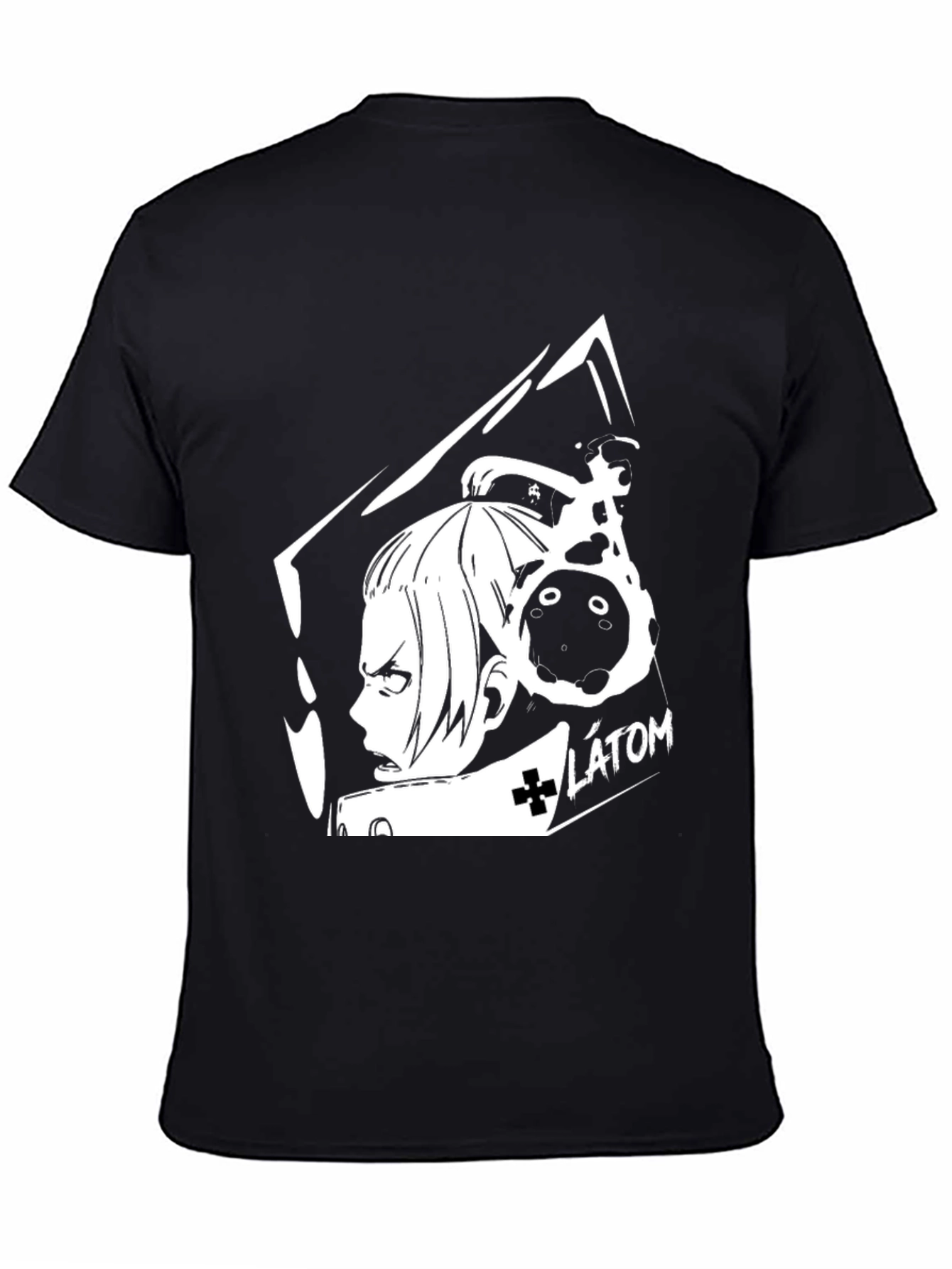 Anime Inspired Black Graphic Tee
