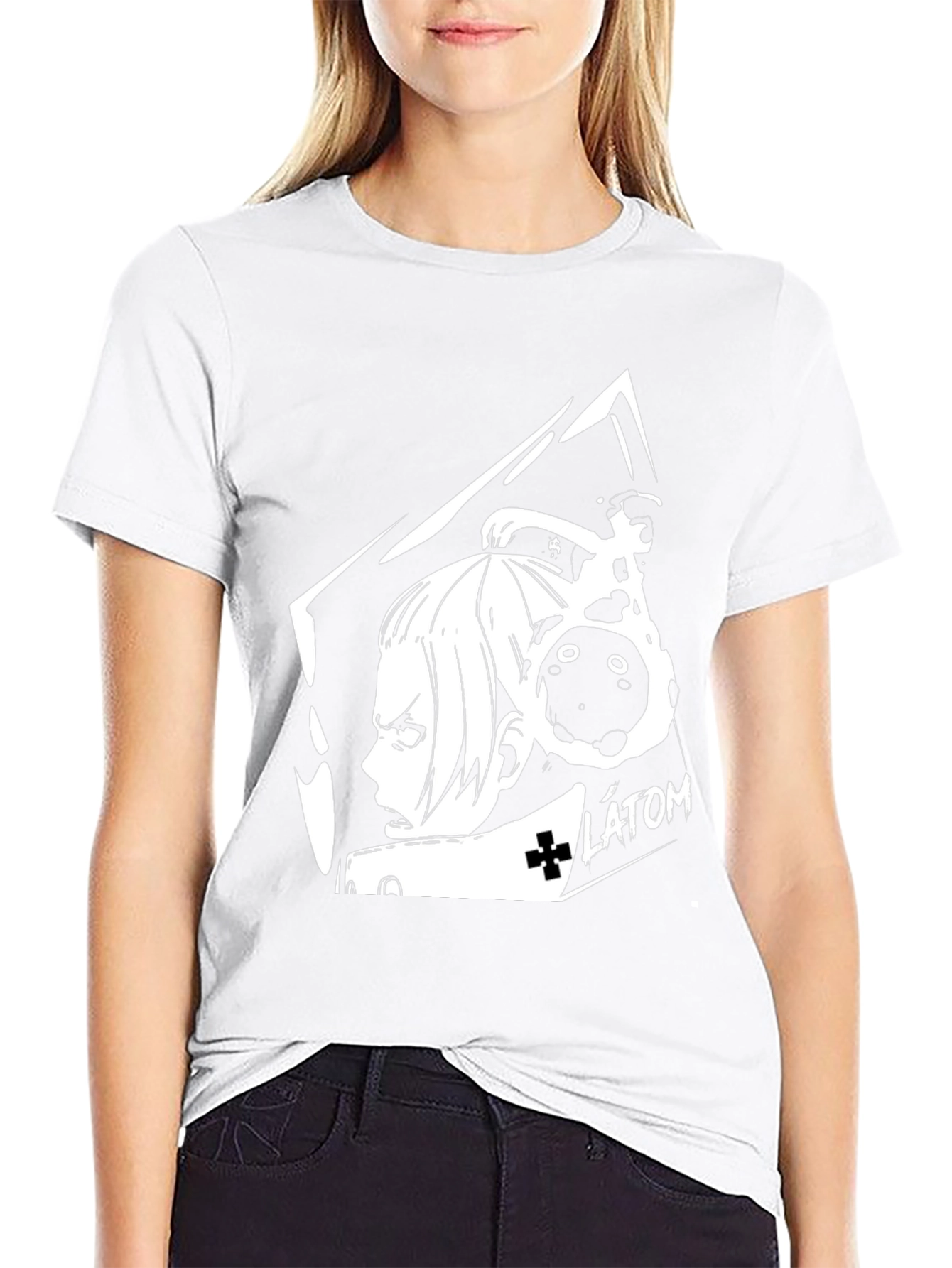 Anime Inspired Black Graphic Tee