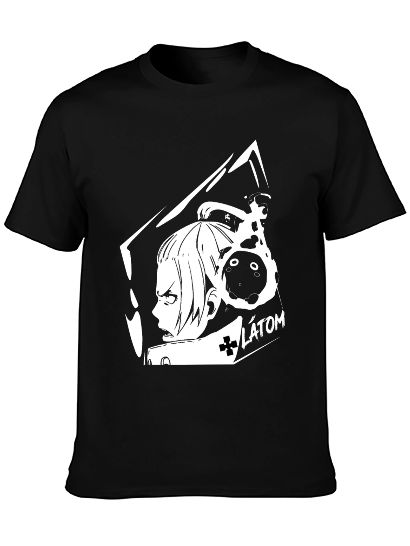 Anime Inspired Black Graphic Tee