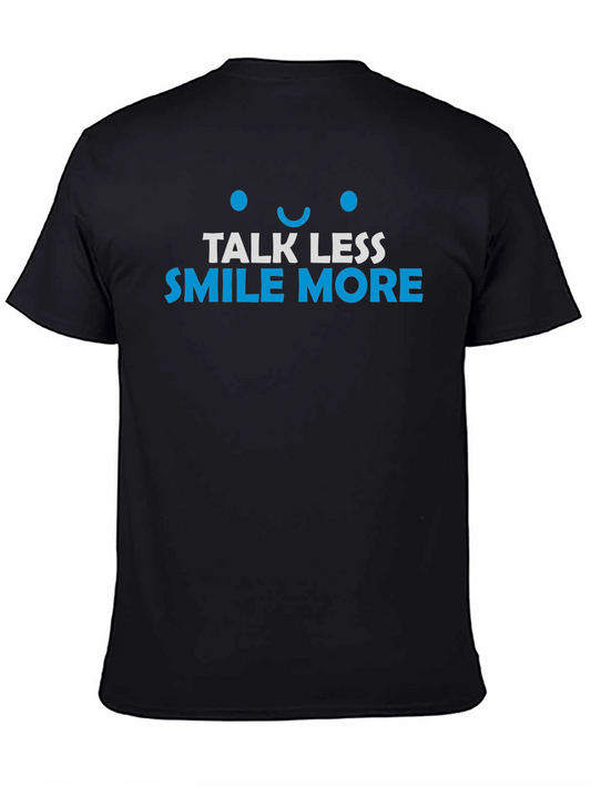 Talk Less Smile More Graphic Tee - Black