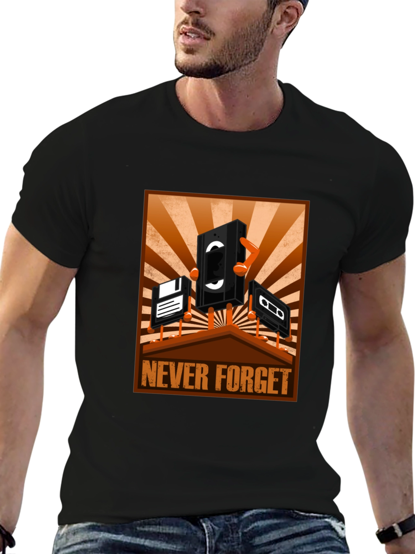 Retro Media T-Shirt - Never Forget