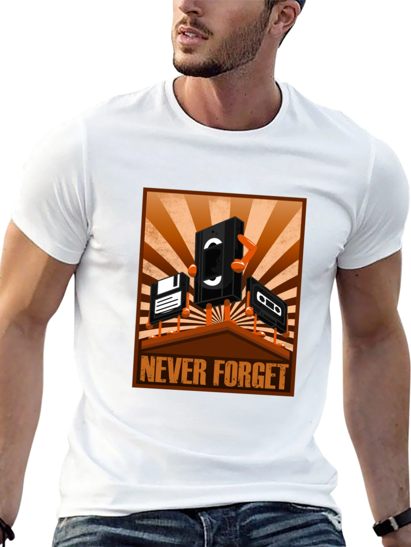 Retro Media T-Shirt - Never Forget