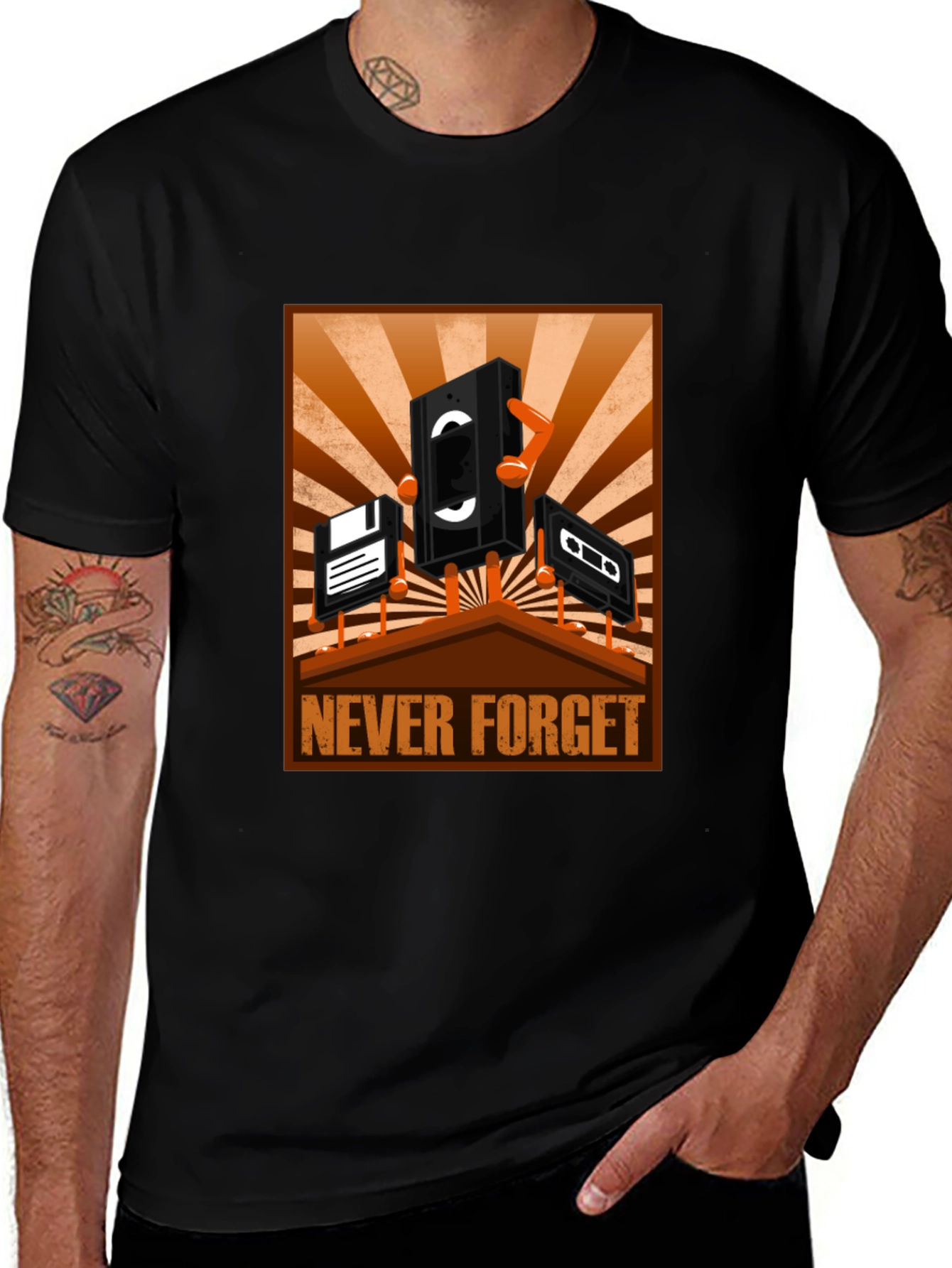 Retro Media T-Shirt - Never Forget