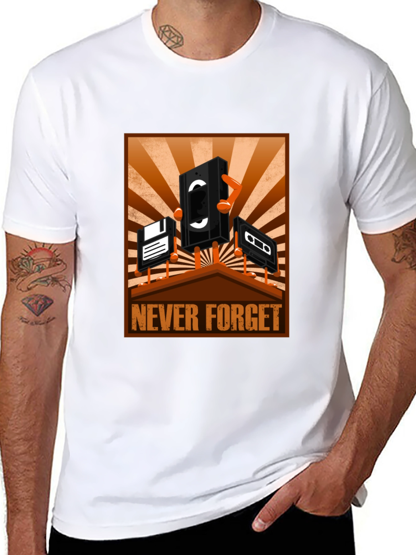 Retro Media T-Shirt - Never Forget