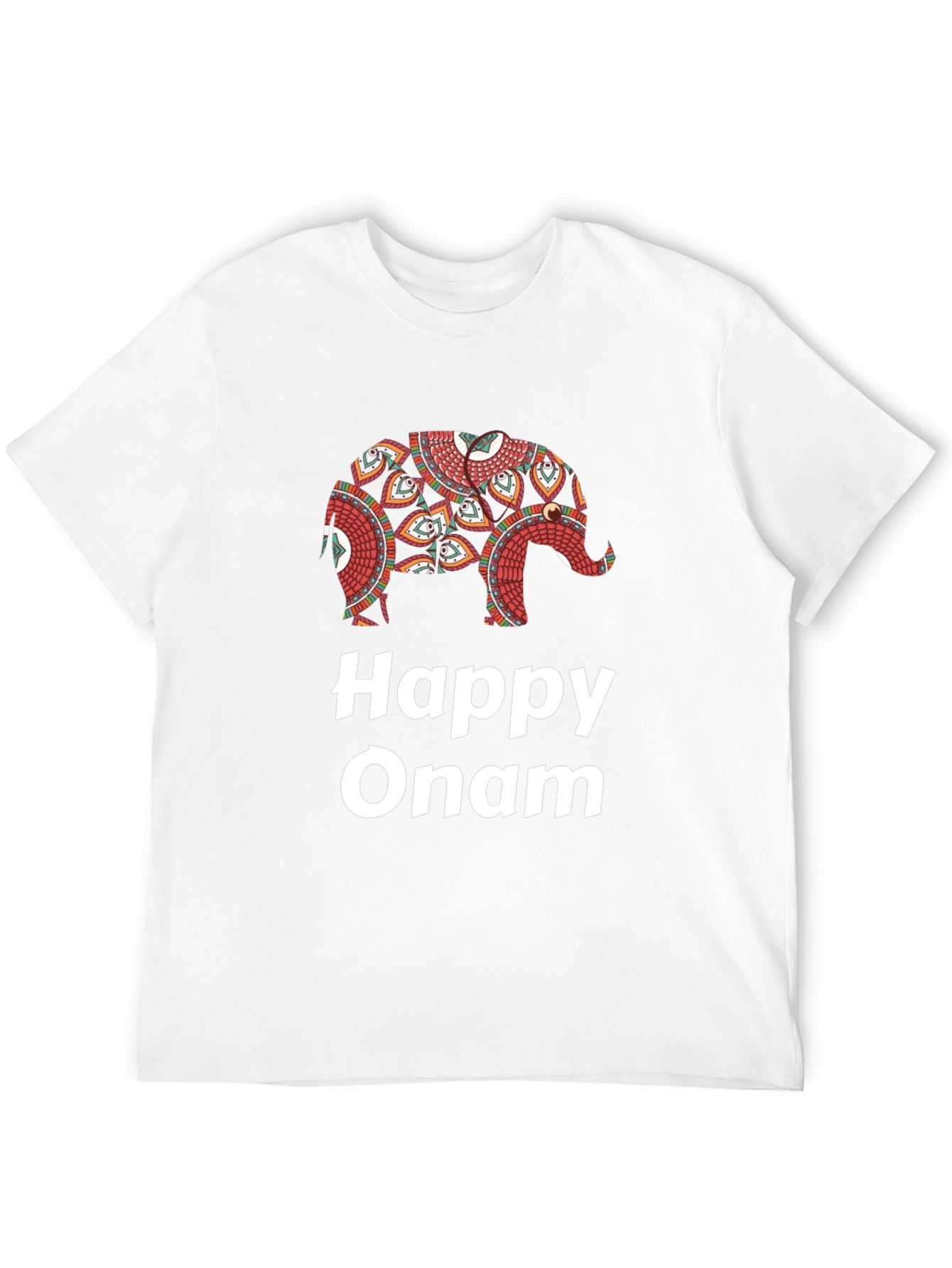 Happy Onam Elephant Graphic T-Shirt