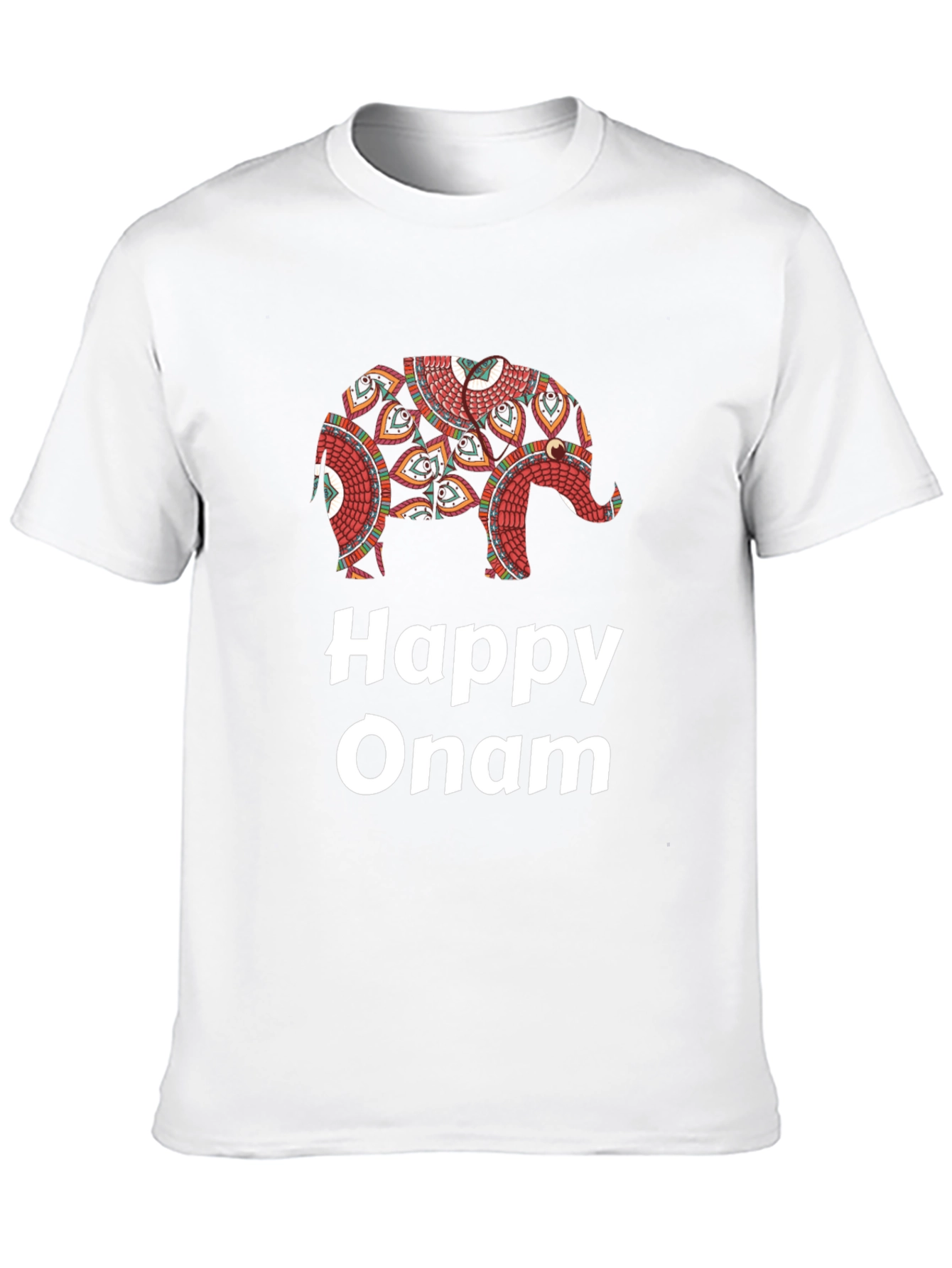 Happy Onam Elephant Graphic T-Shirt