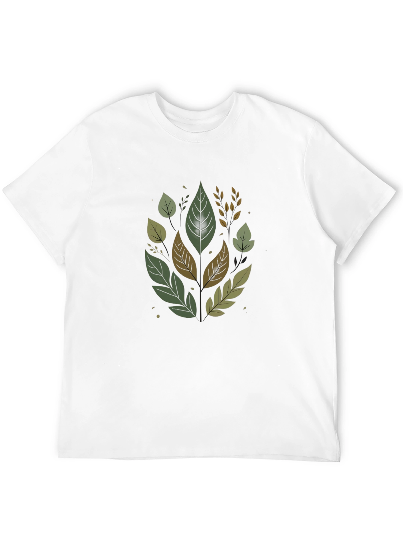 Nature Leaves Black T-Shirt