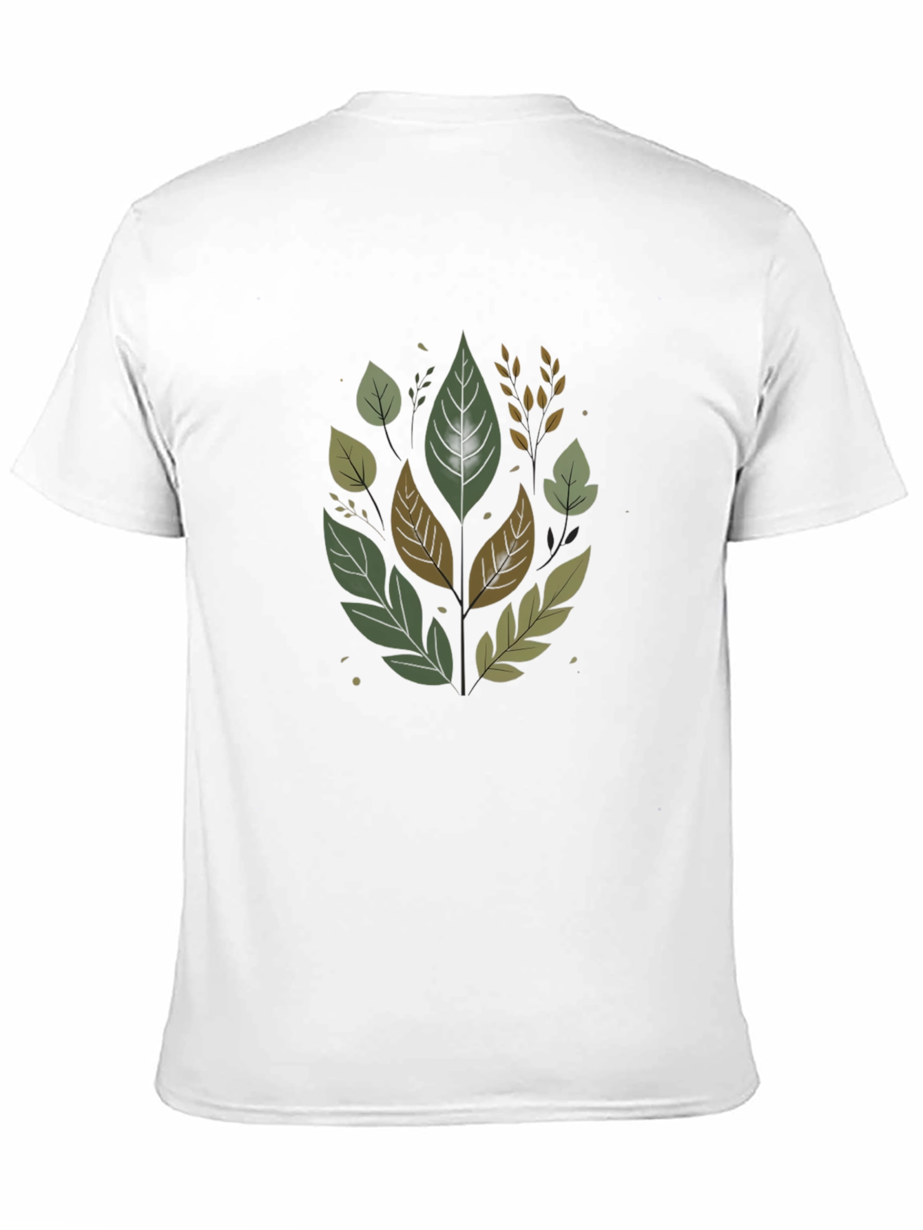 Nature Leaves Black T-Shirt