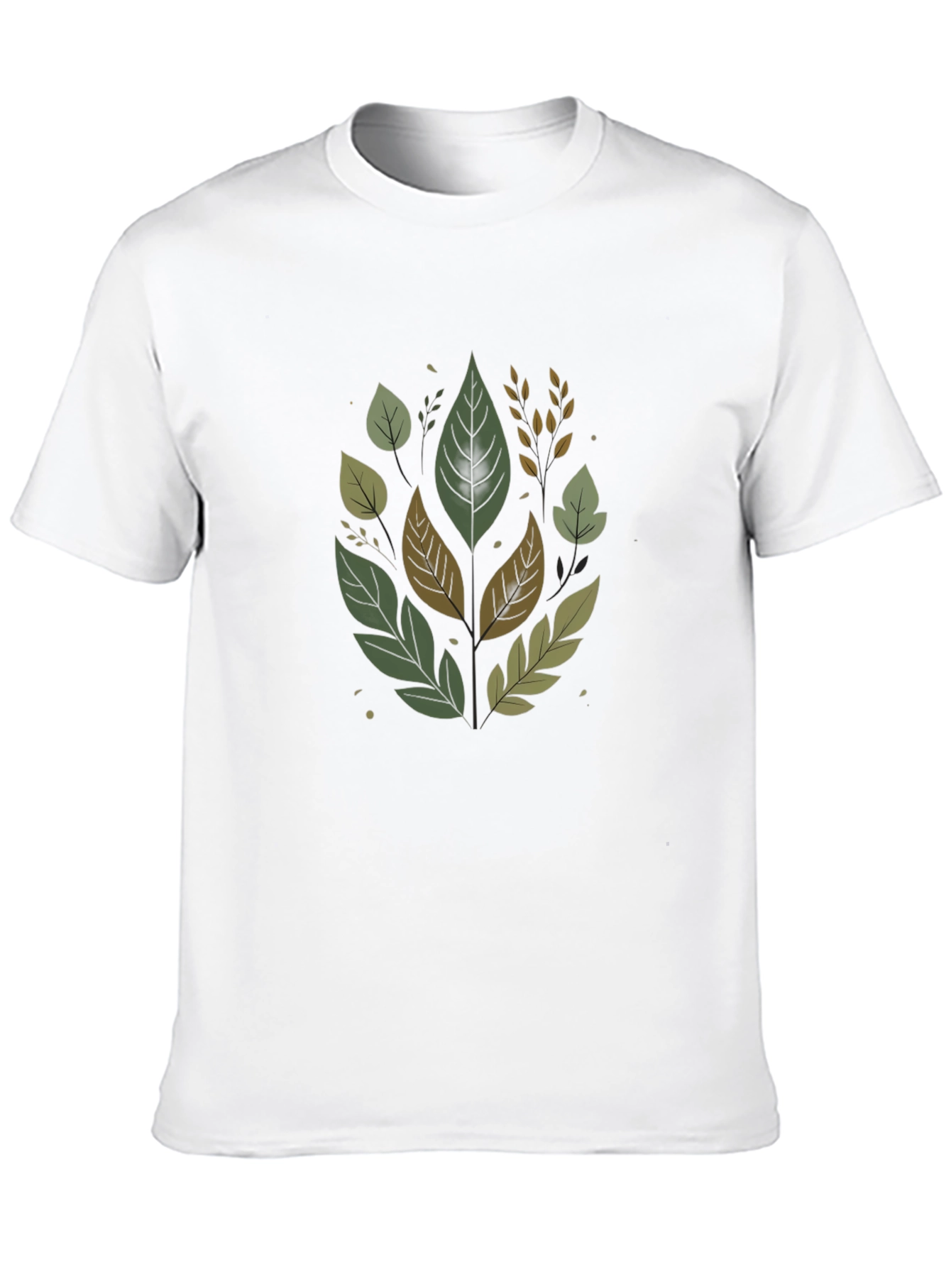 Nature Leaves Black T-Shirt
