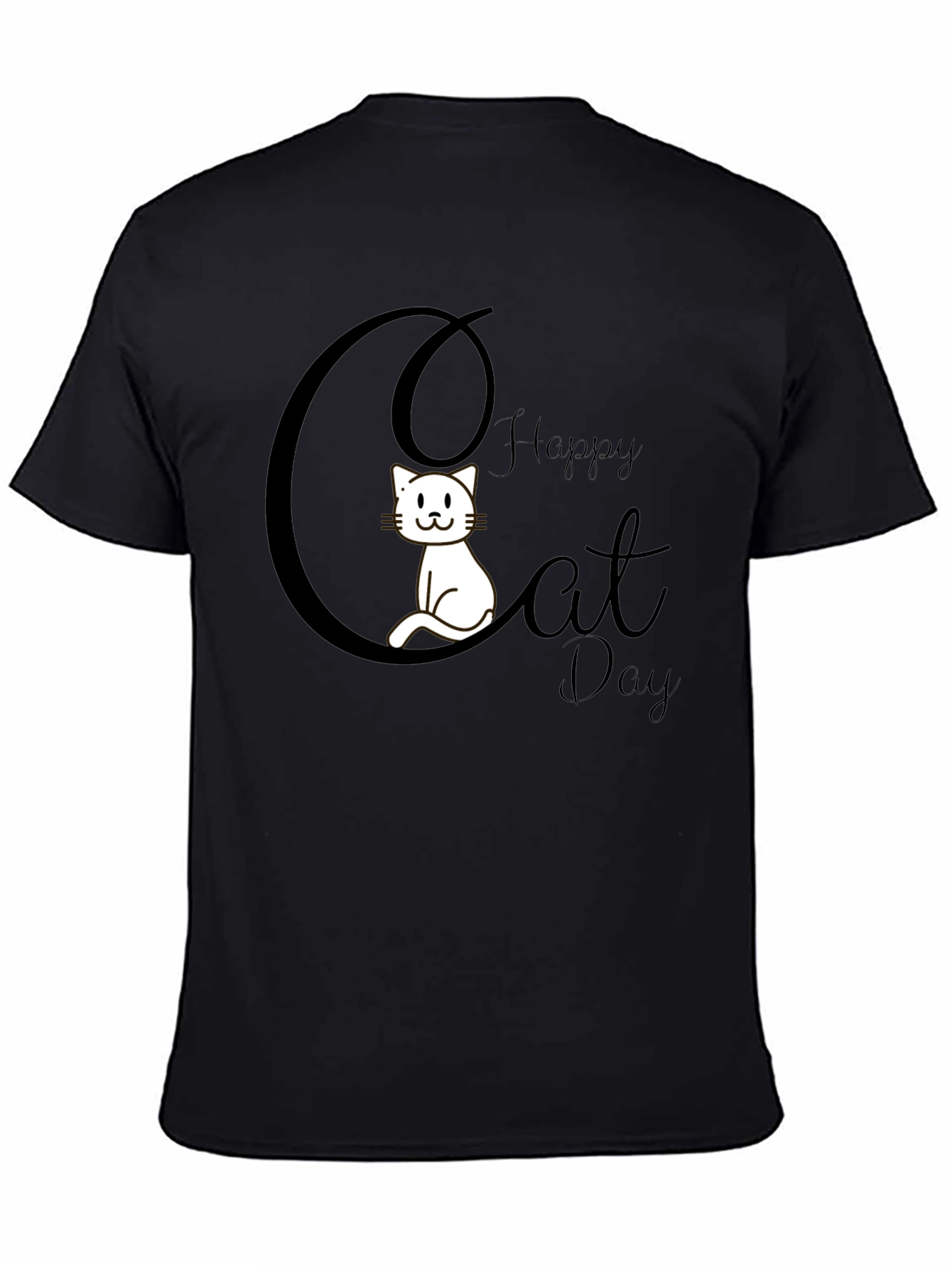 Happy Cat Day T-Shirt Cute Cat Graphic Tee
