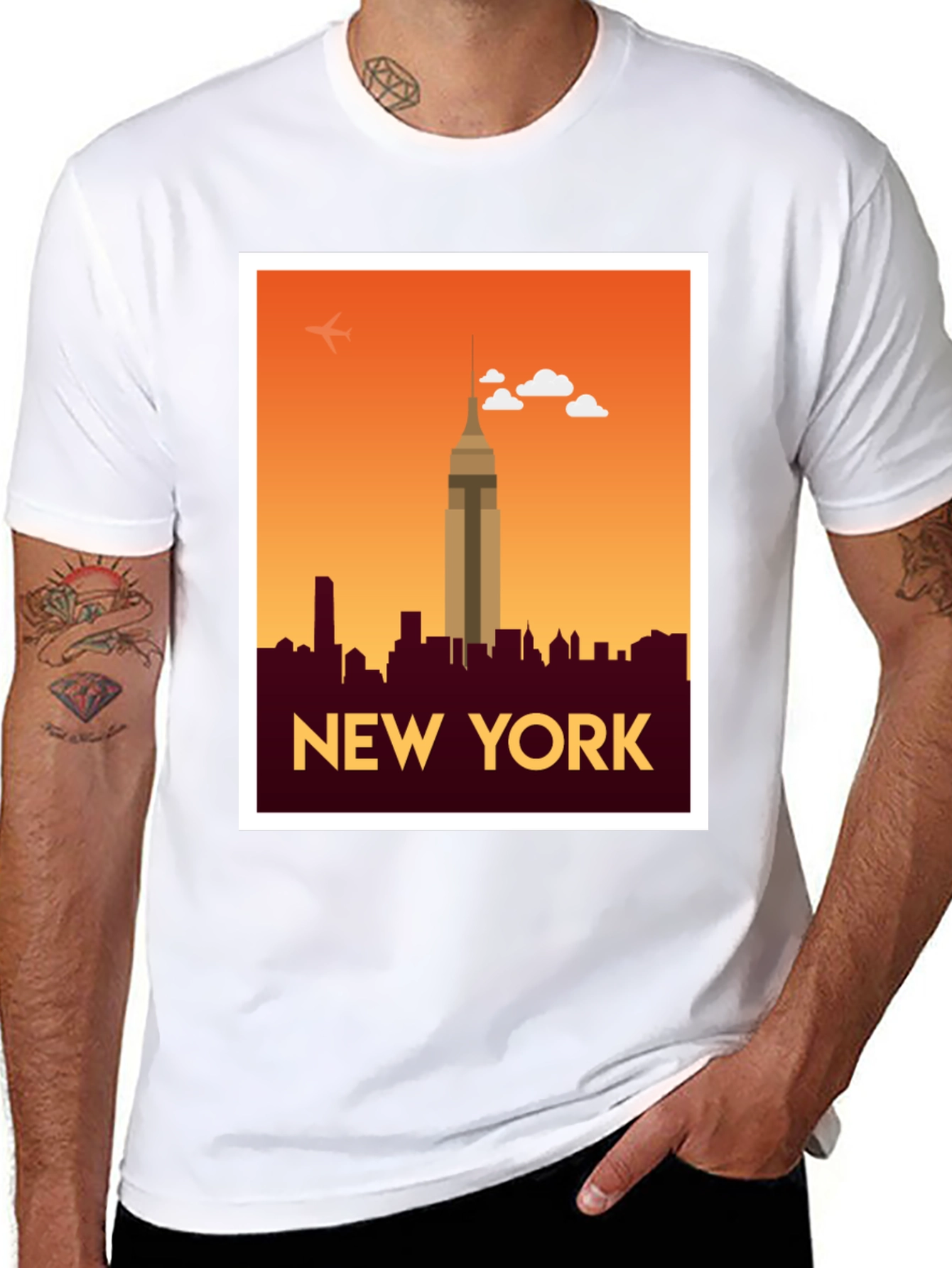 New York Skyline Graphic T-Shirt