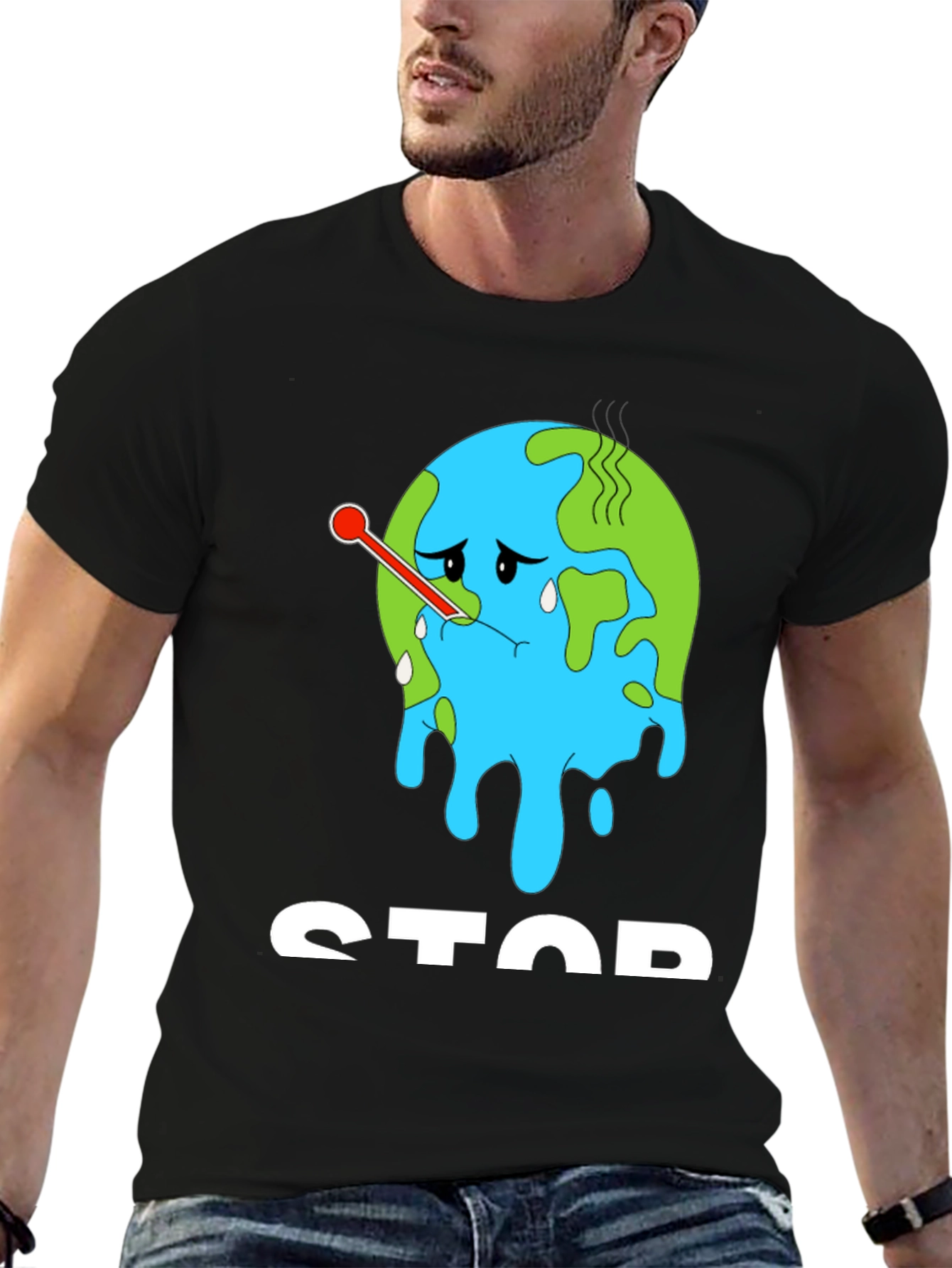 Global Warming Awareness T-Shirt - Stop Earth Design