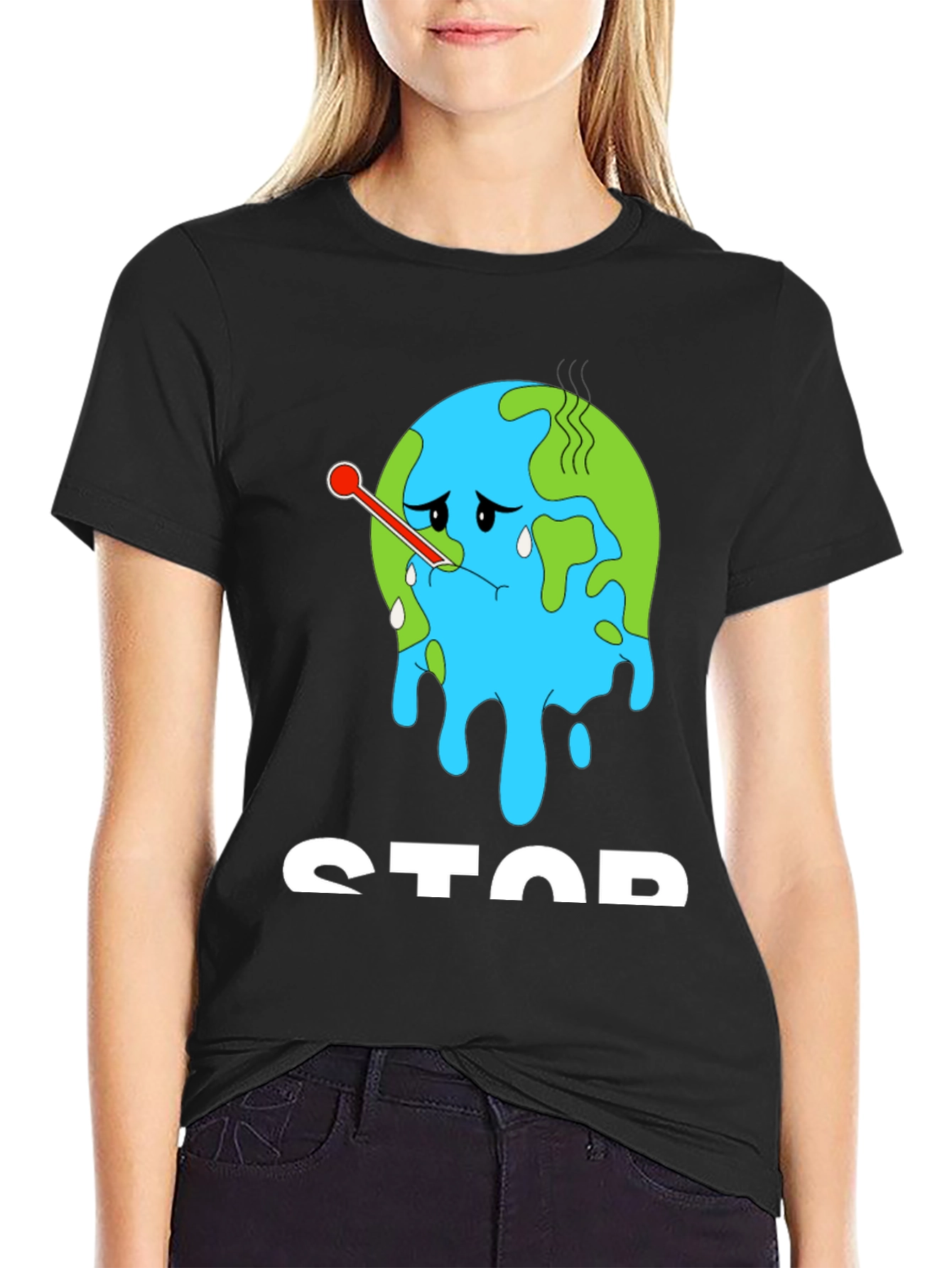 Global Warming Awareness T-Shirt - Stop Earth Design