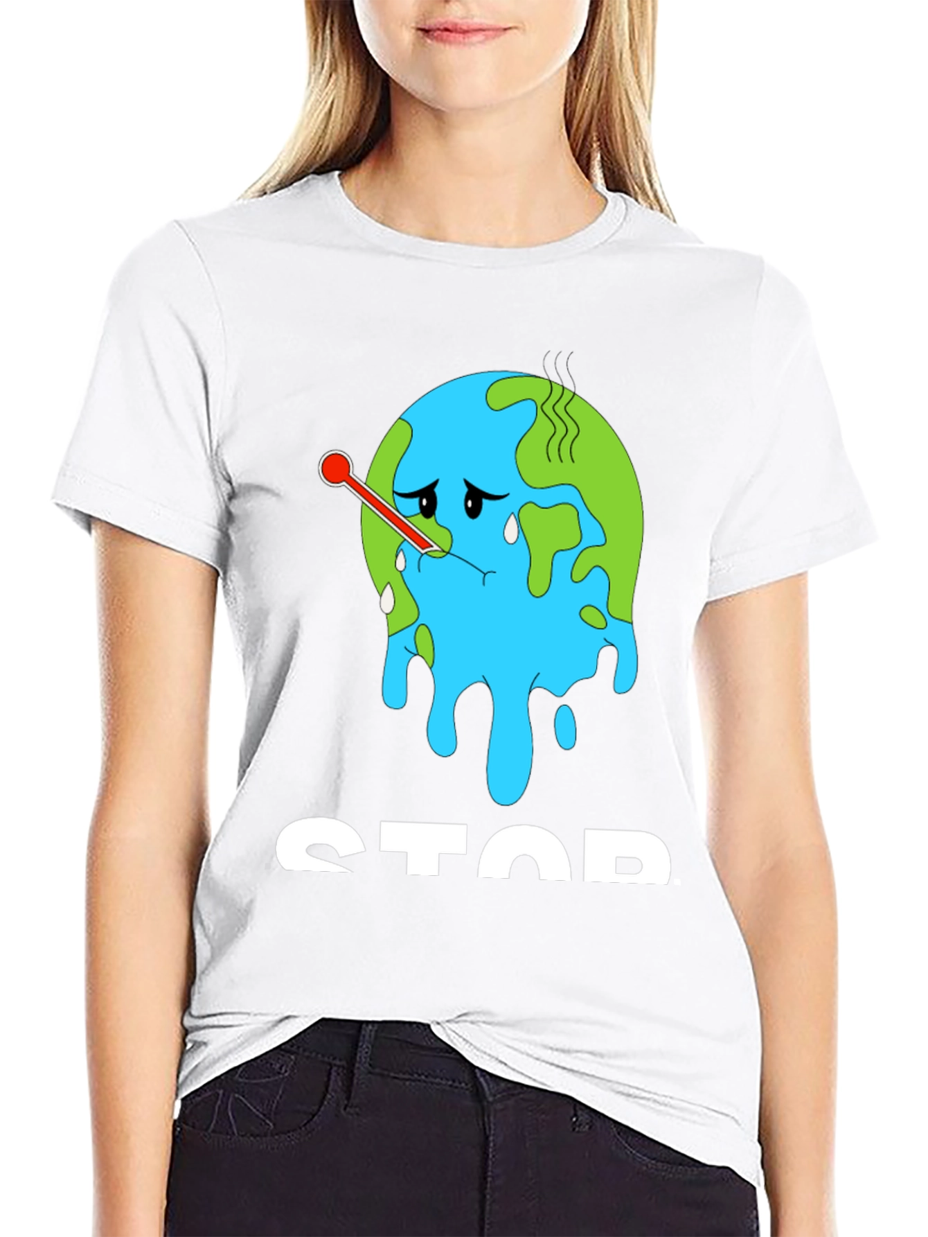 Global Warming Awareness T-Shirt - Stop Earth Design