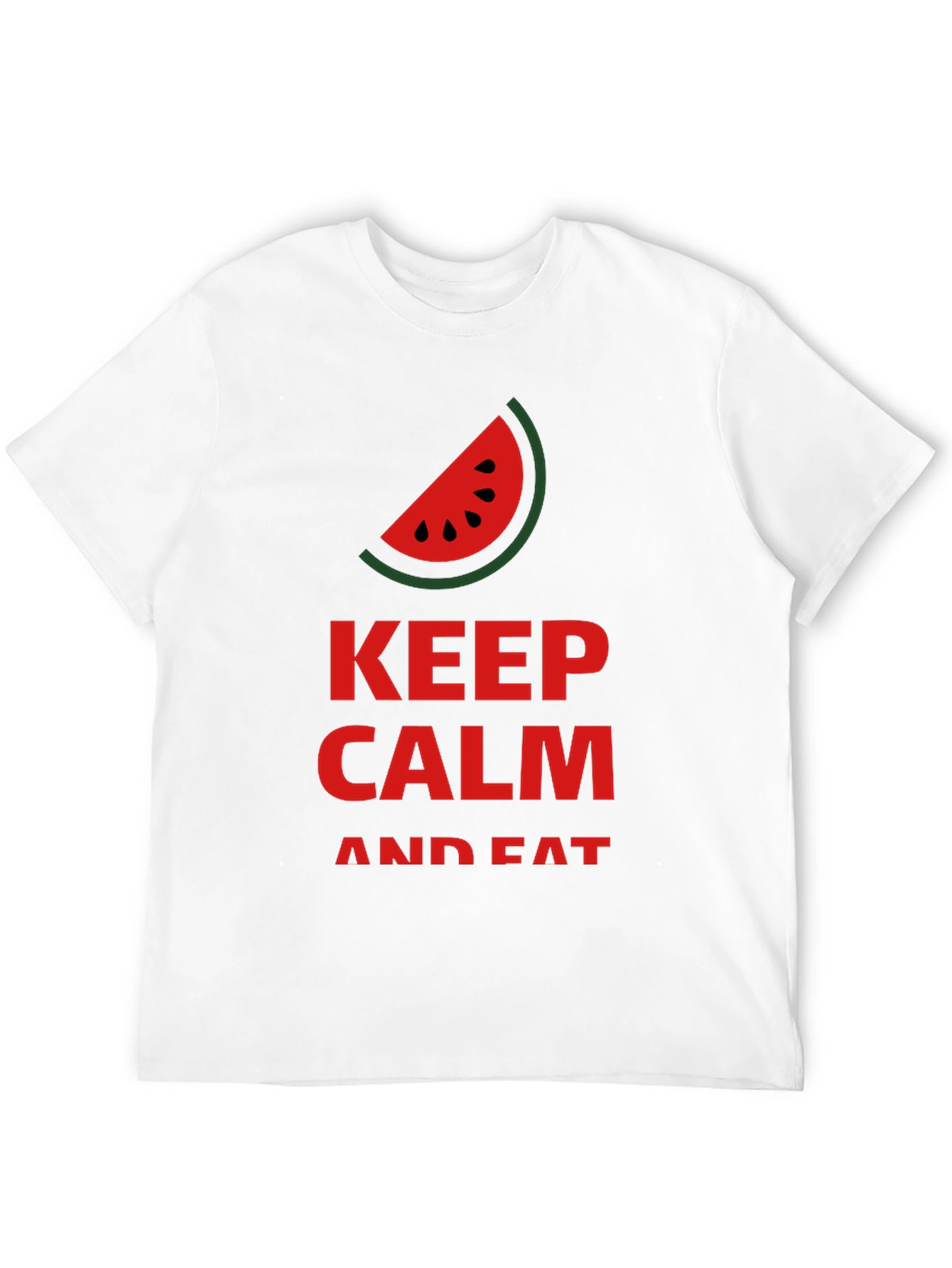 Keep Calm and Eat Watermelon Black T-Shirt