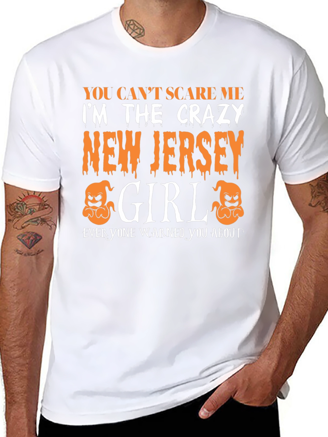 Crazy New Jersey Girl Halloween T-Shirt