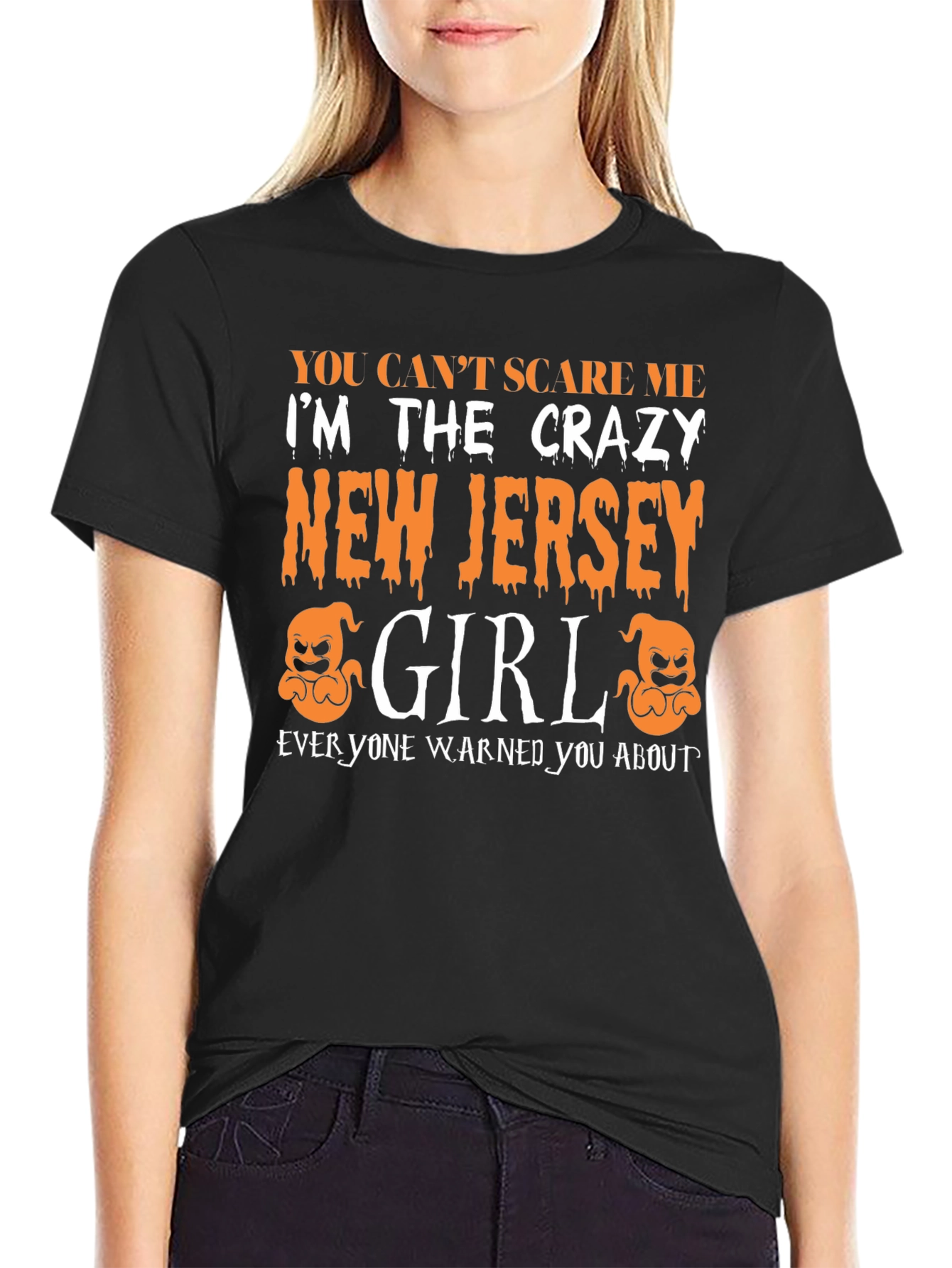 Crazy New Jersey Girl Halloween T-Shirt
