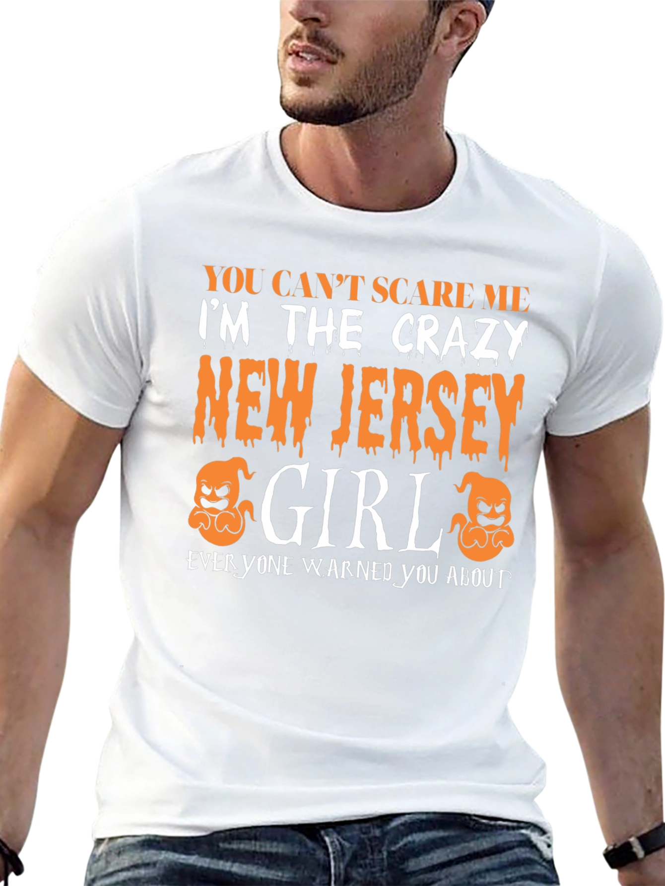 Crazy New Jersey Girl Halloween T-Shirt