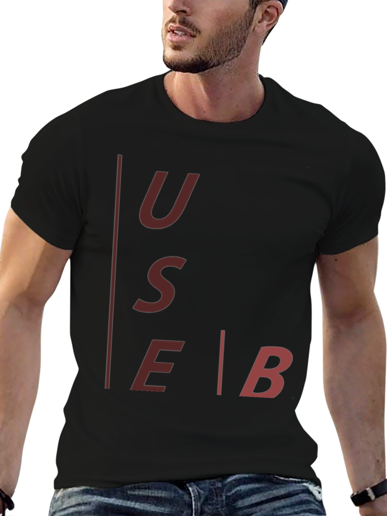 Use Black Graphic Tee