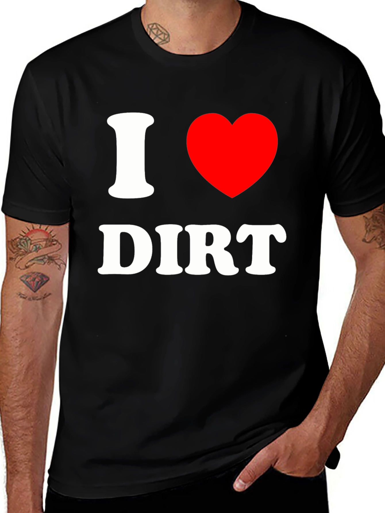 I Heart Dirt T-Shirt - Black Cotton Blend