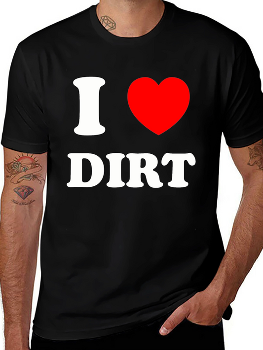 I Heart Dirt T-Shirt - Black Cotton Blend