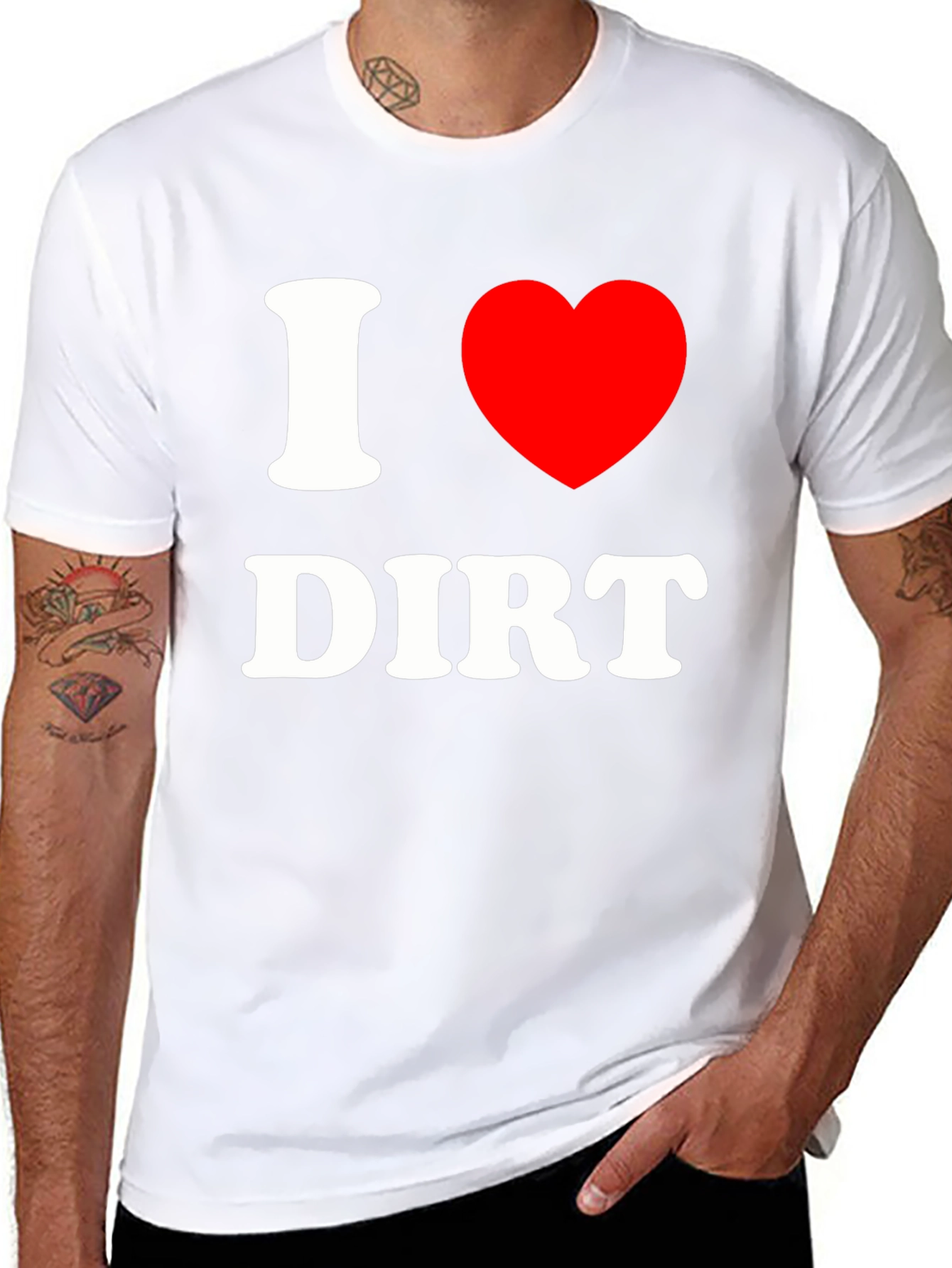 I Heart Dirt T-Shirt - Black Cotton Blend