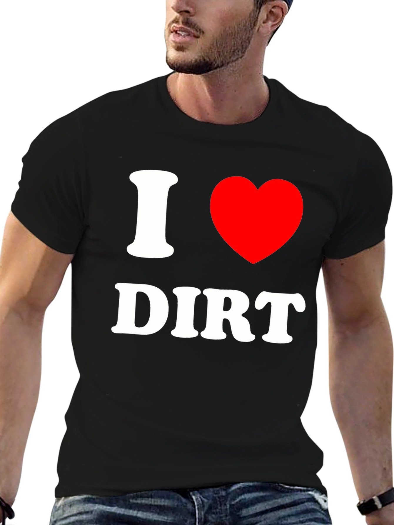 I Heart Dirt T-Shirt - Black Cotton Blend