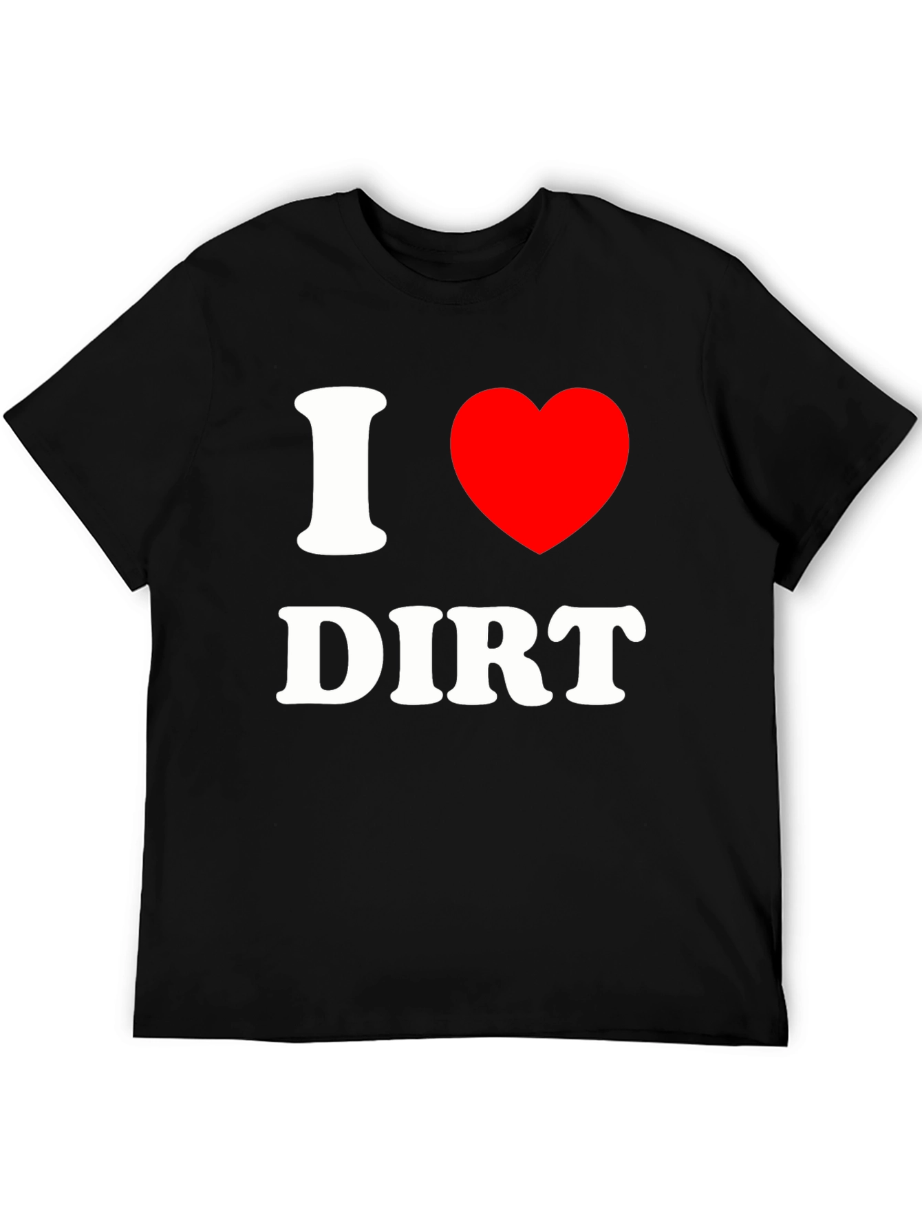 I Heart Dirt T-Shirt - Black Cotton Blend