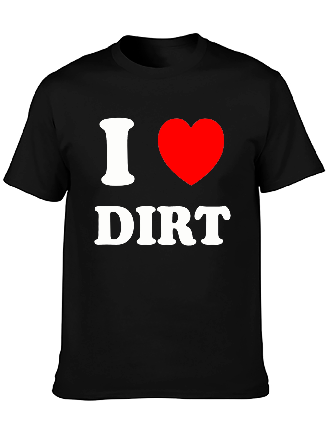 I Heart Dirt T-Shirt - Black Cotton Blend