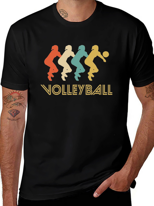 Retro Volleyball Player Graphic T-Shirt