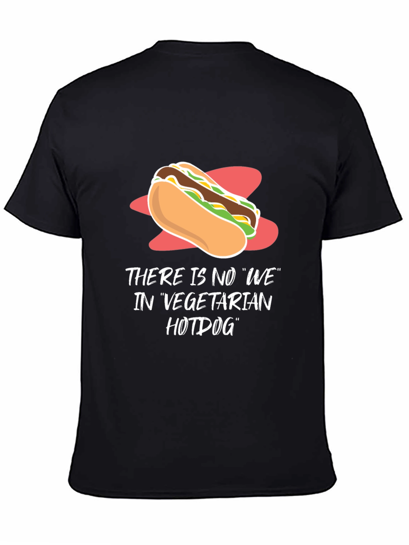 Vegetarian Hotdog T-Shirt - Funny Vegan Tee
