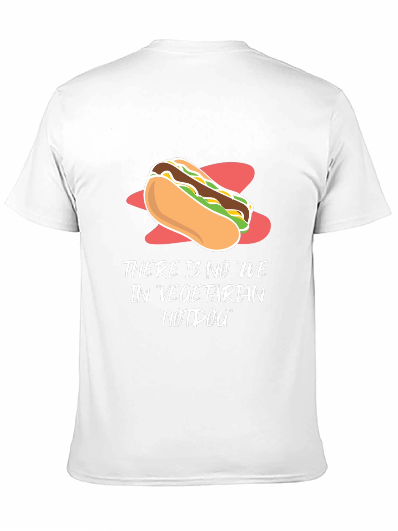 Vegetarian Hotdog T-Shirt - Funny Vegan Tee