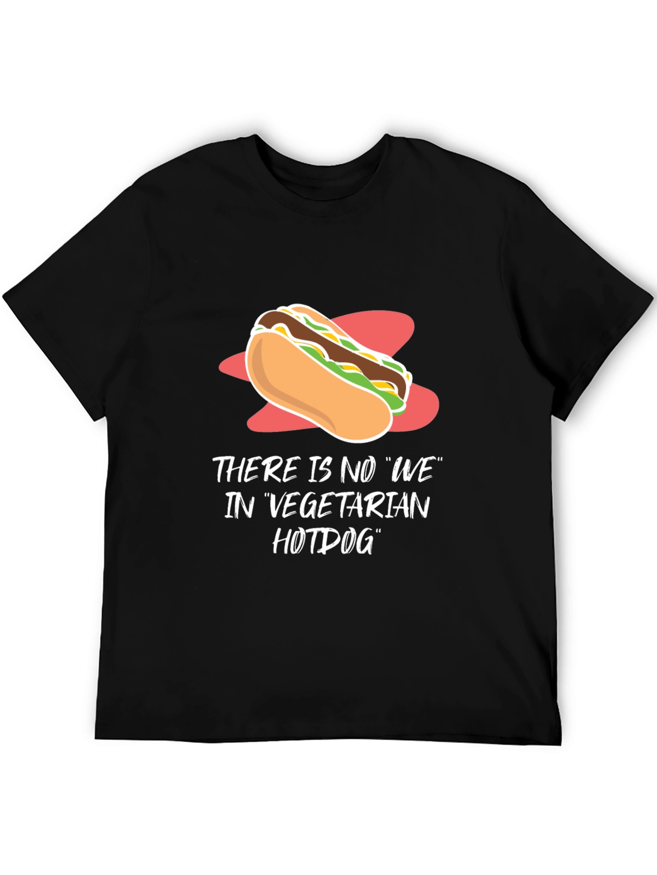 Vegetarian Hotdog T-Shirt - Funny Vegan Tee
