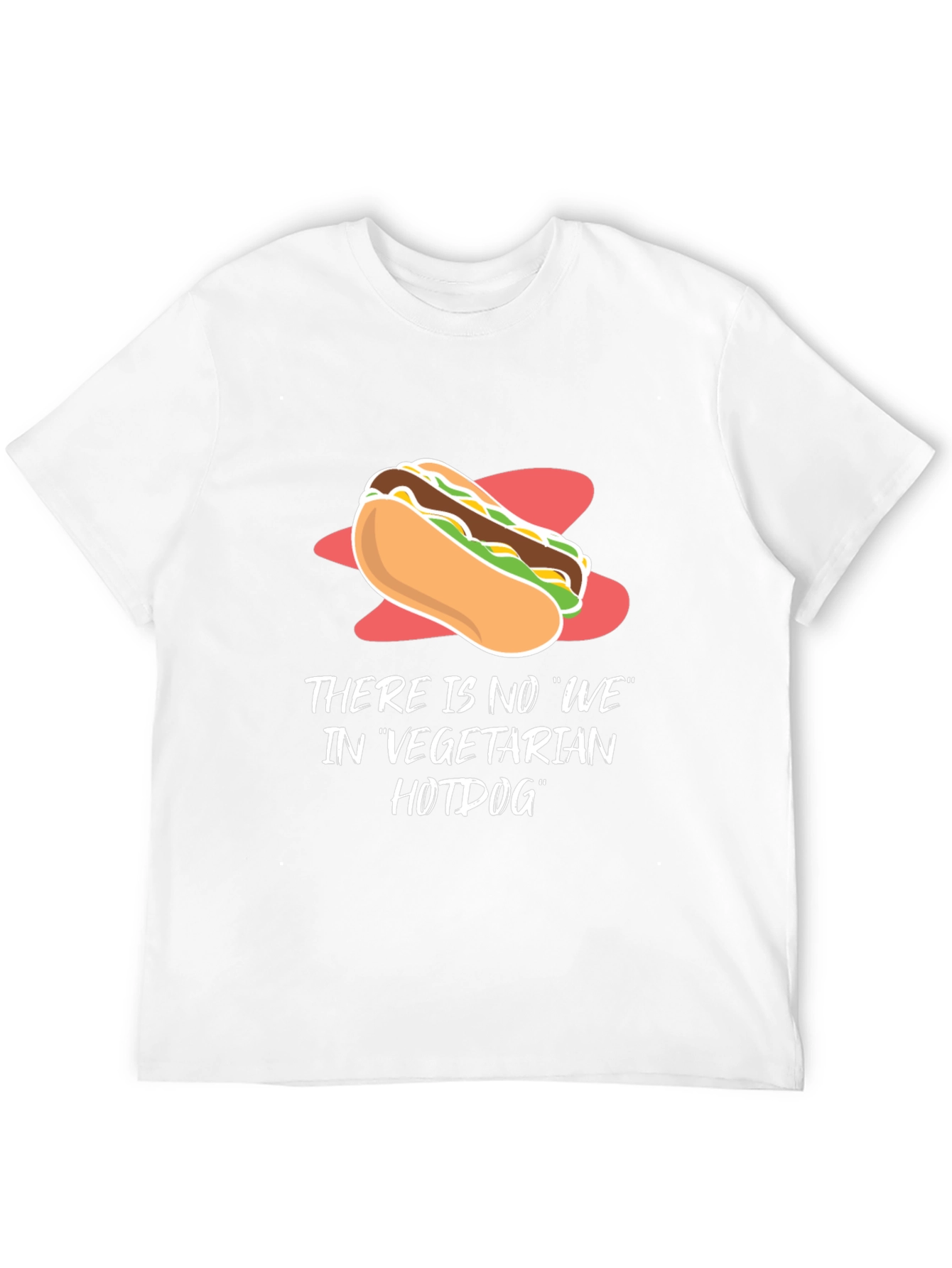 Vegetarian Hotdog T-Shirt - Funny Vegan Tee