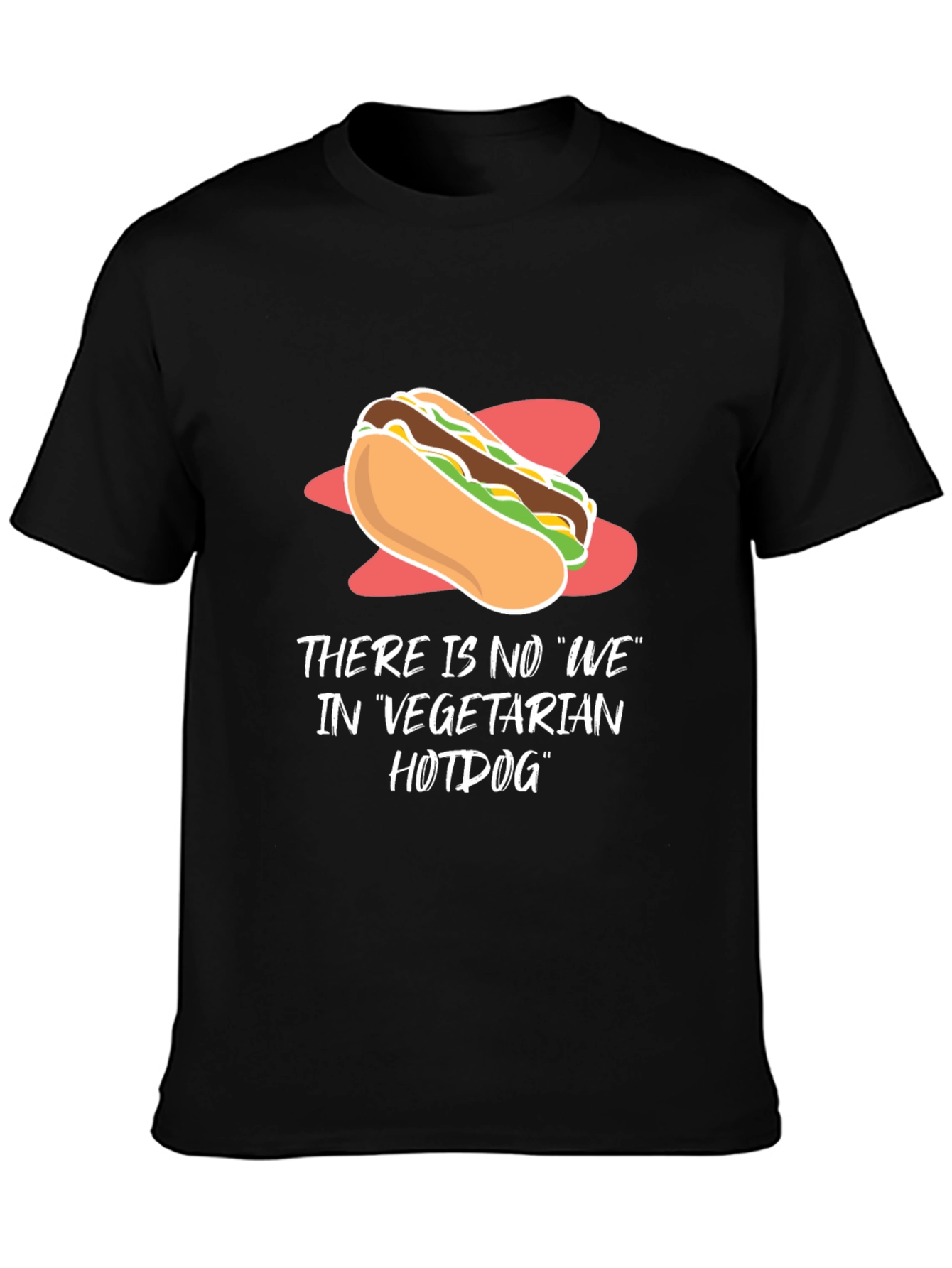 Vegetarian Hotdog T-Shirt - Funny Vegan Tee