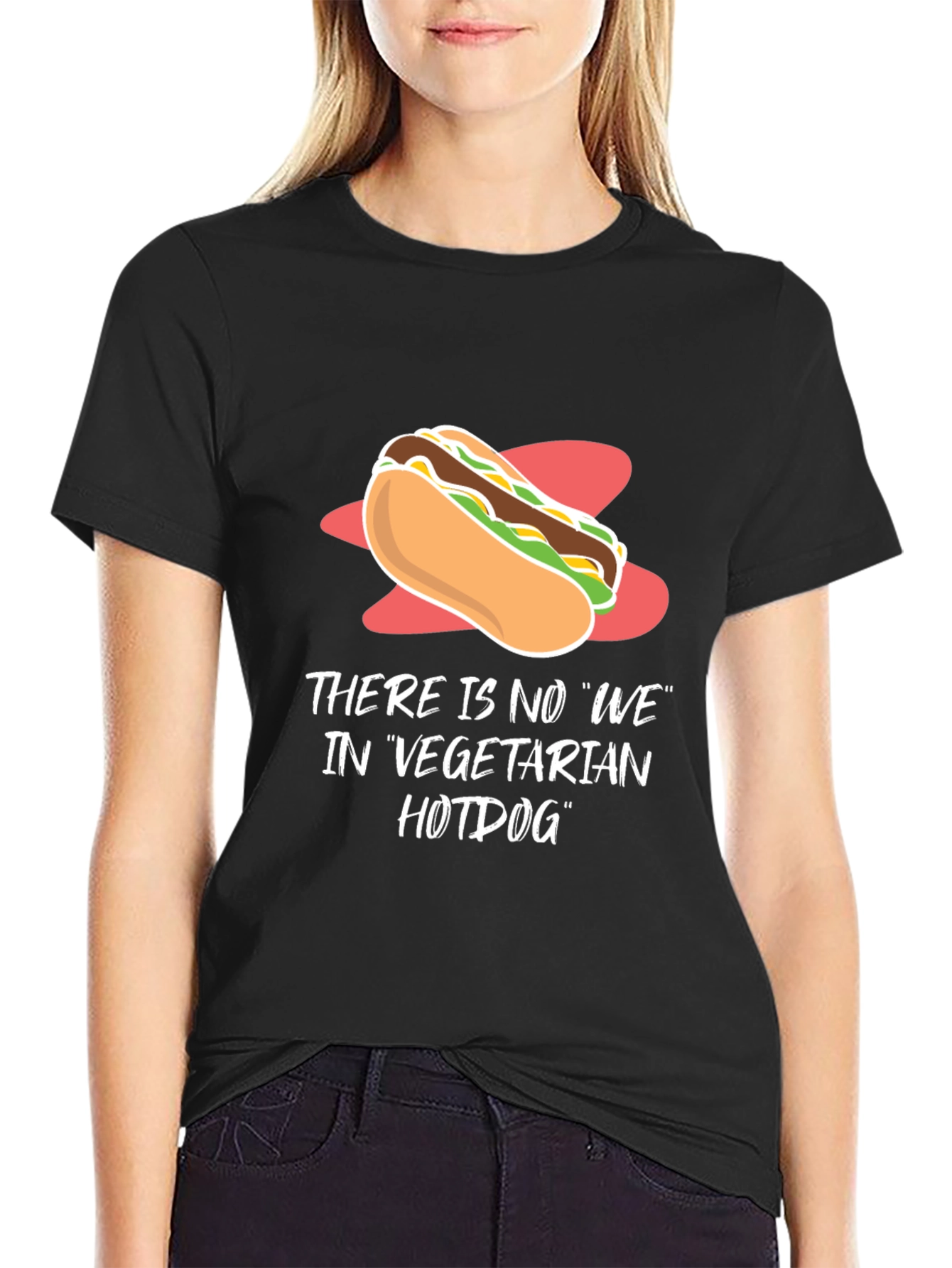 Vegetarian Hotdog T-Shirt - Funny Vegan Tee