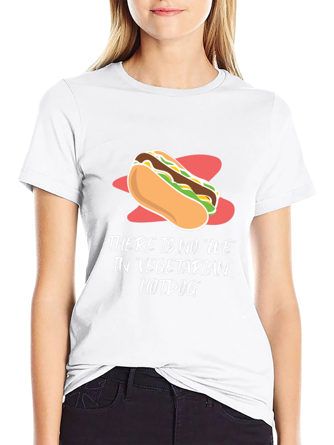 Vegetarian Hotdog T-Shirt - Funny Vegan Tee