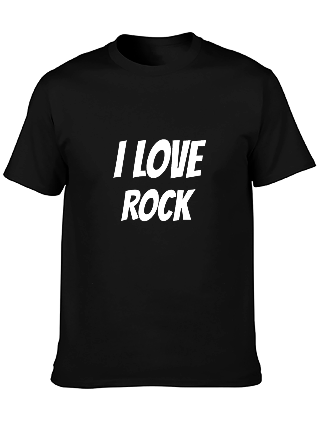 I Love Rock Black Tee - Music Fan Shirt