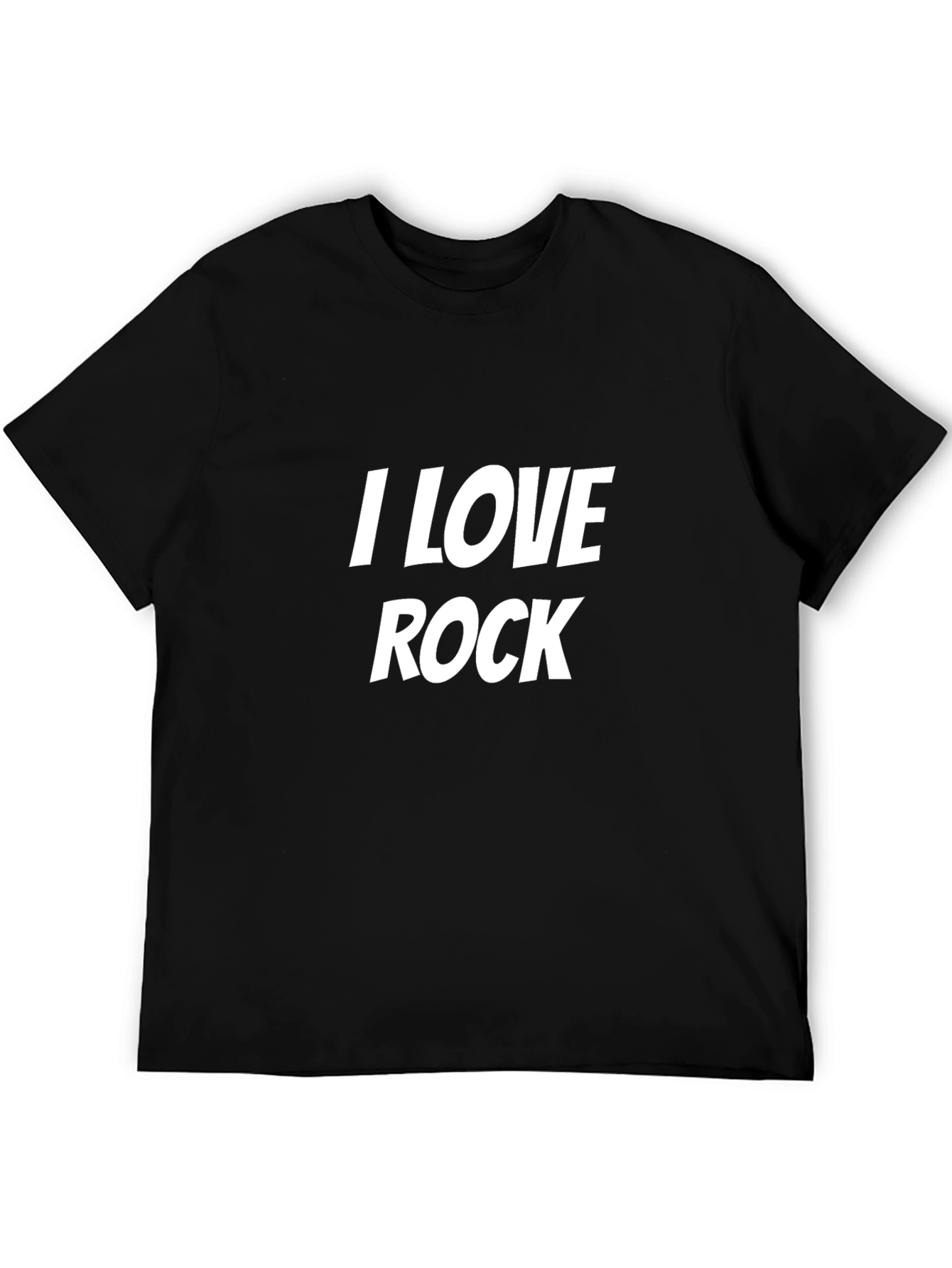 I Love Rock Black Tee - Music Fan Shirt