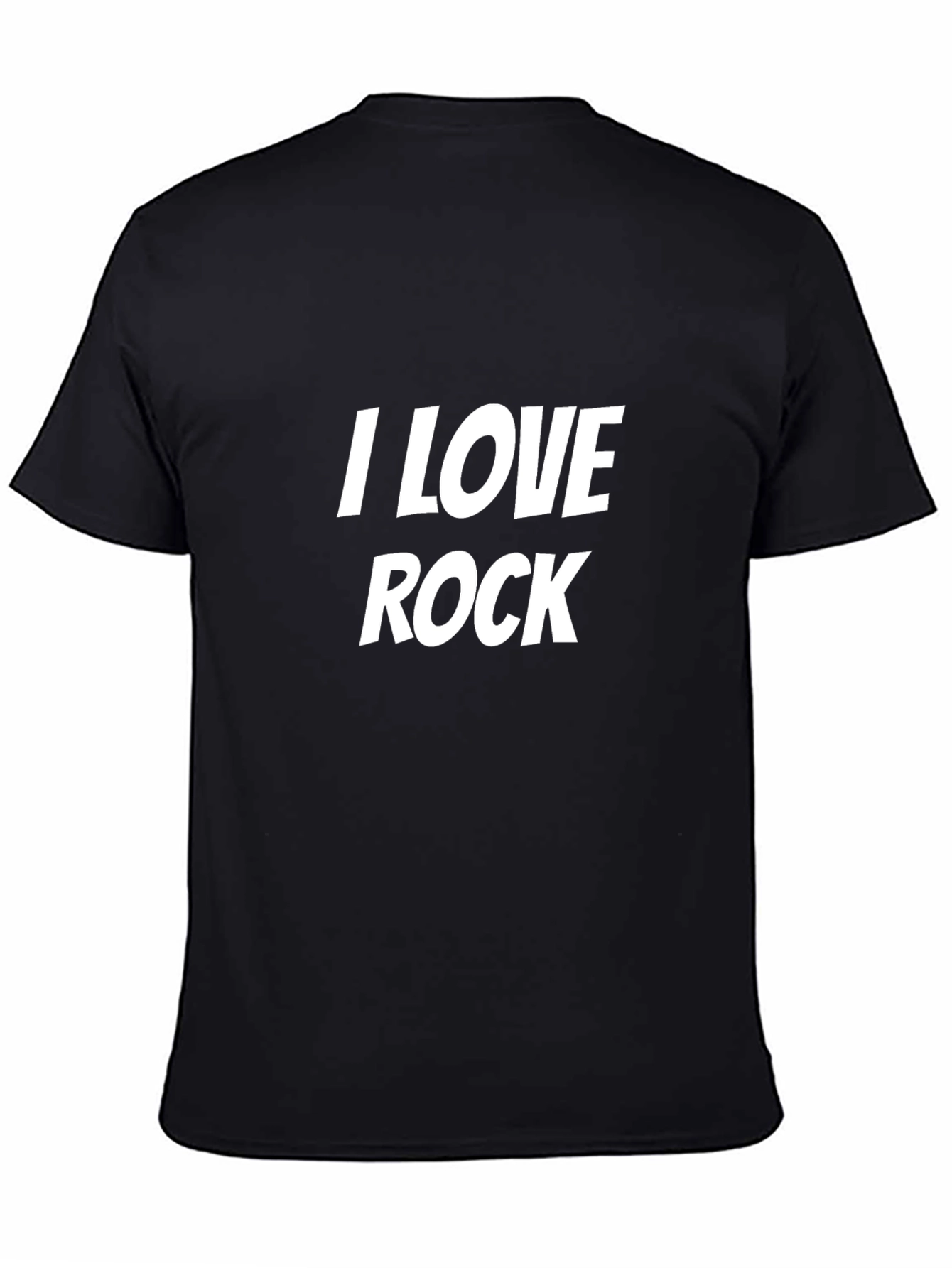 I Love Rock Black Tee - Music Fan Shirt