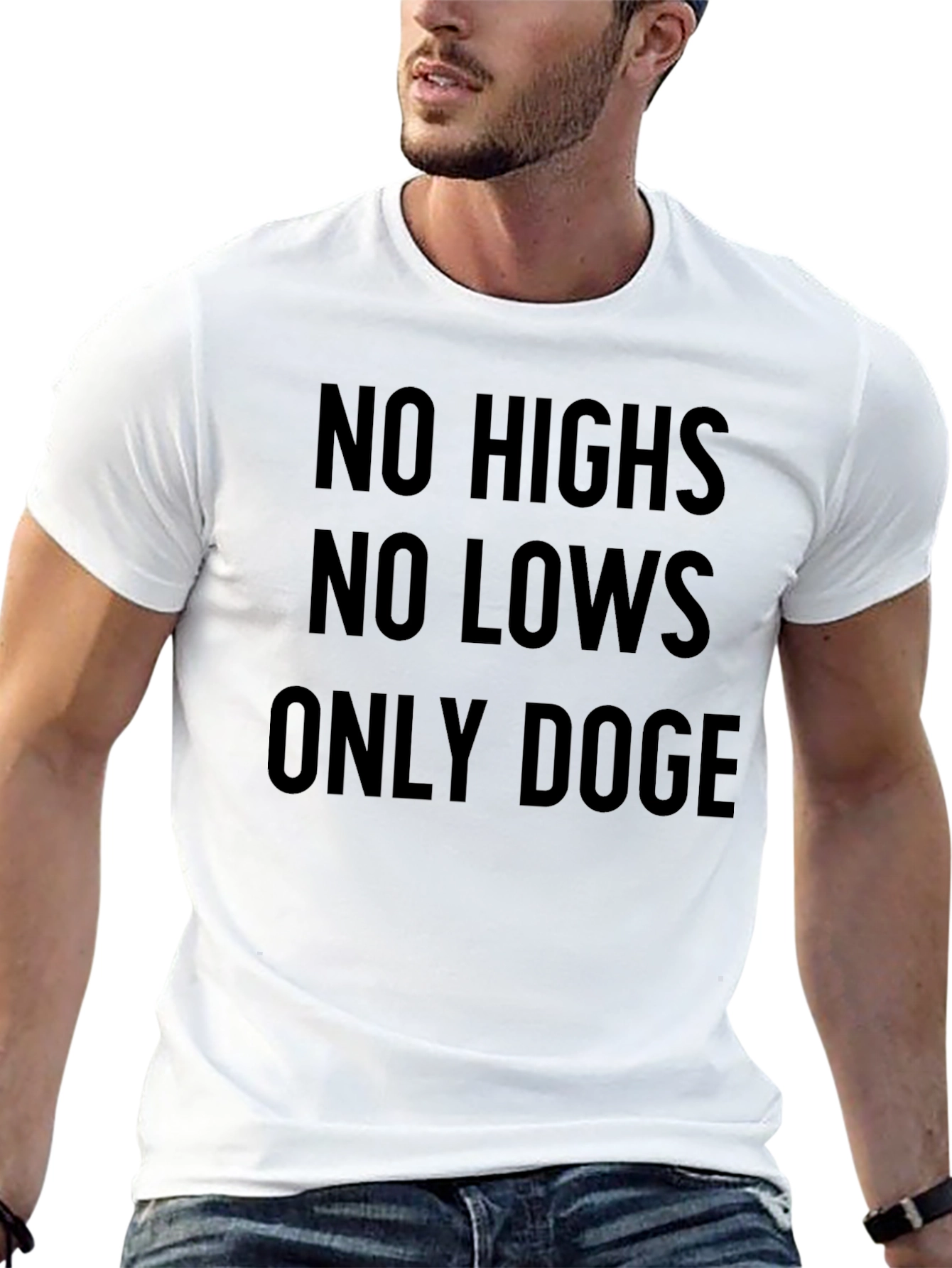 No Highs No Lows Only Doge Black T-Shirt