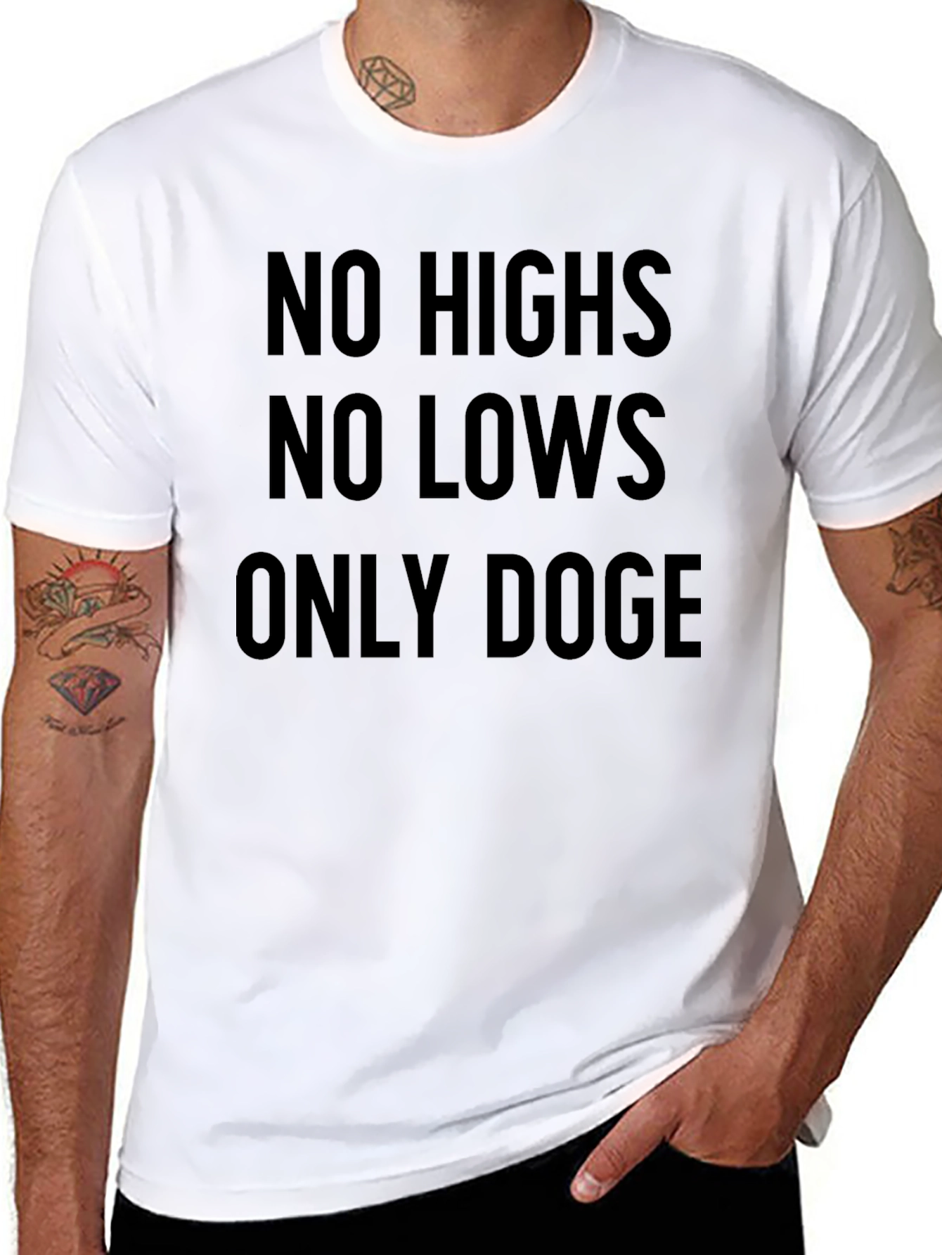 No Highs No Lows Only Doge Black T-Shirt